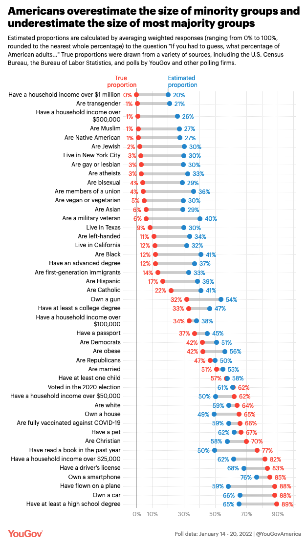 How Americans View Themselves: A Nation of Wealthy Gay Black Millionaires