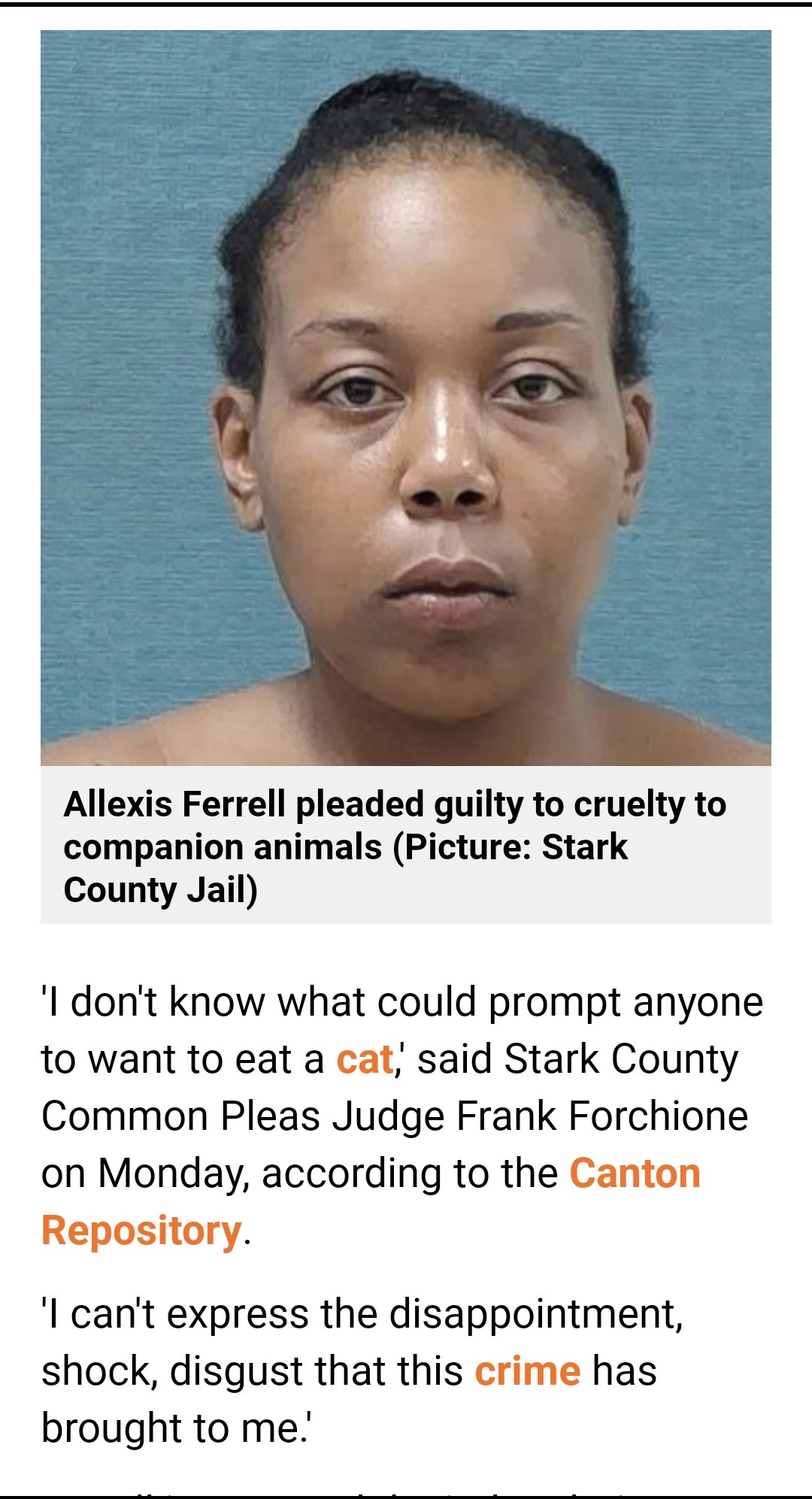 Woman Jailed for Eating a Cat After Sparking Controversy