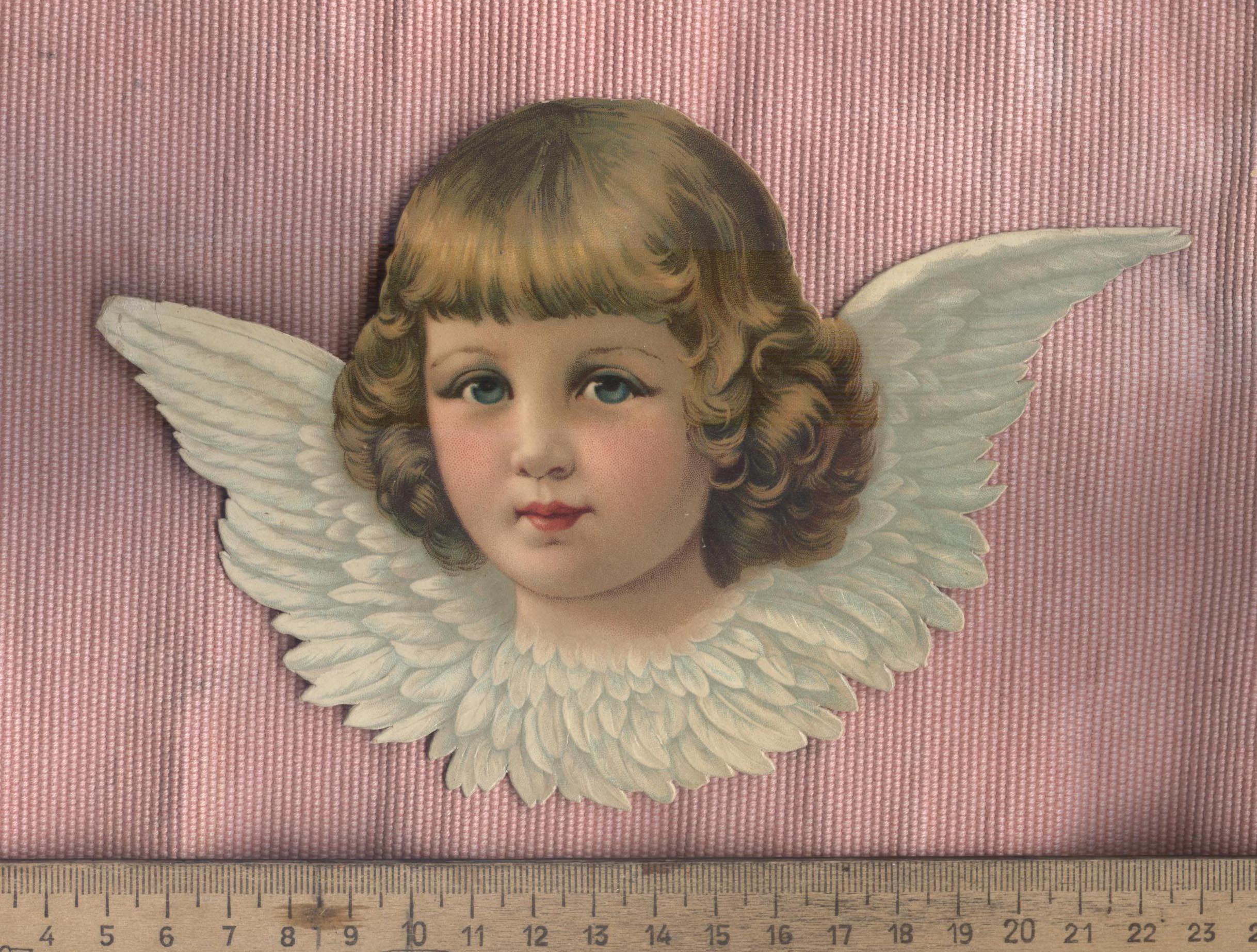 Antique Chromolithograph of a Cherub: A Timeless Treasure
