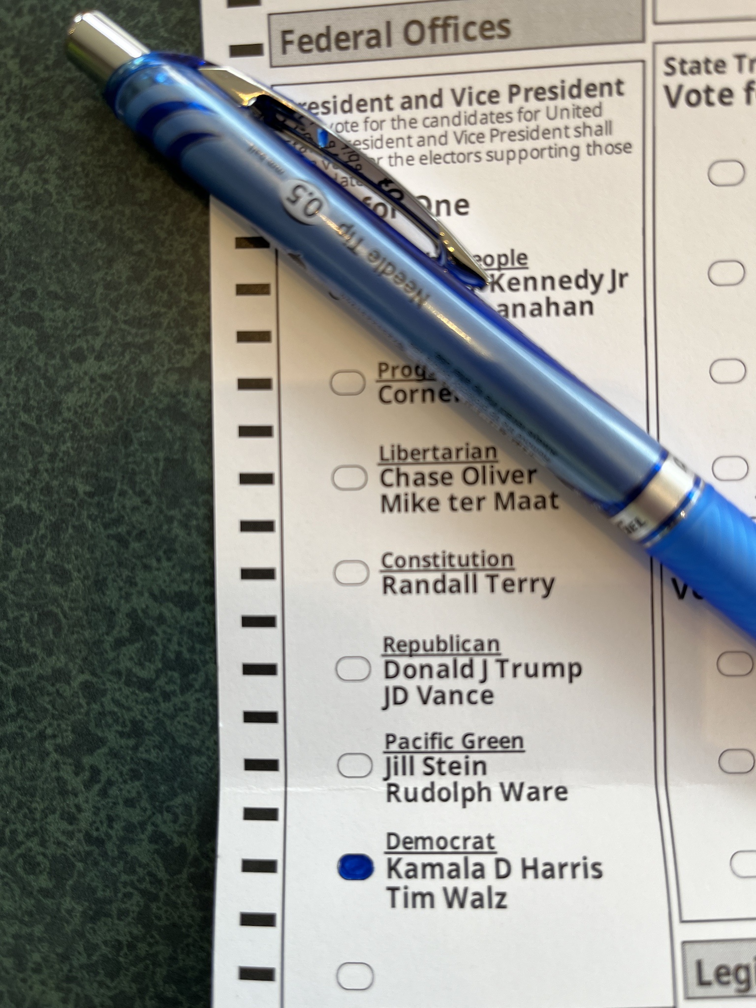I Did My Part, and Yes, It’s in Blue Ink!
