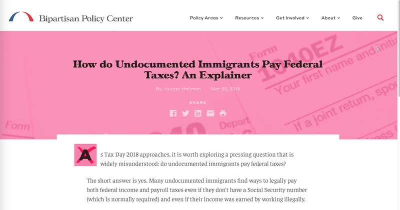 Bipartisan Policy Center: A Deep Dive into How Undocumented Immigrants Contribute to Federal Taxes - An Insightful Excerpt