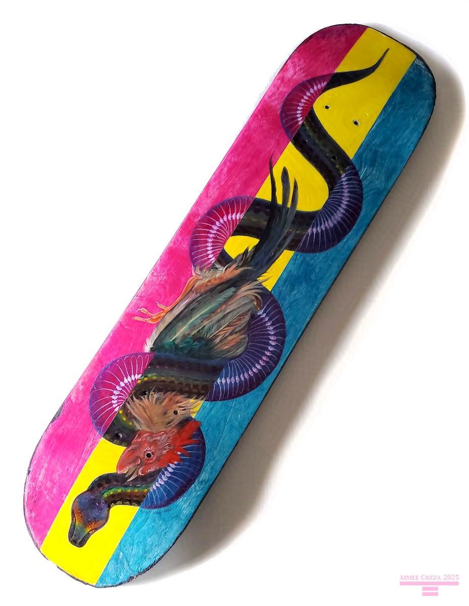 My Latest Masterpiece: A Skateboard Deck Transformed into Art