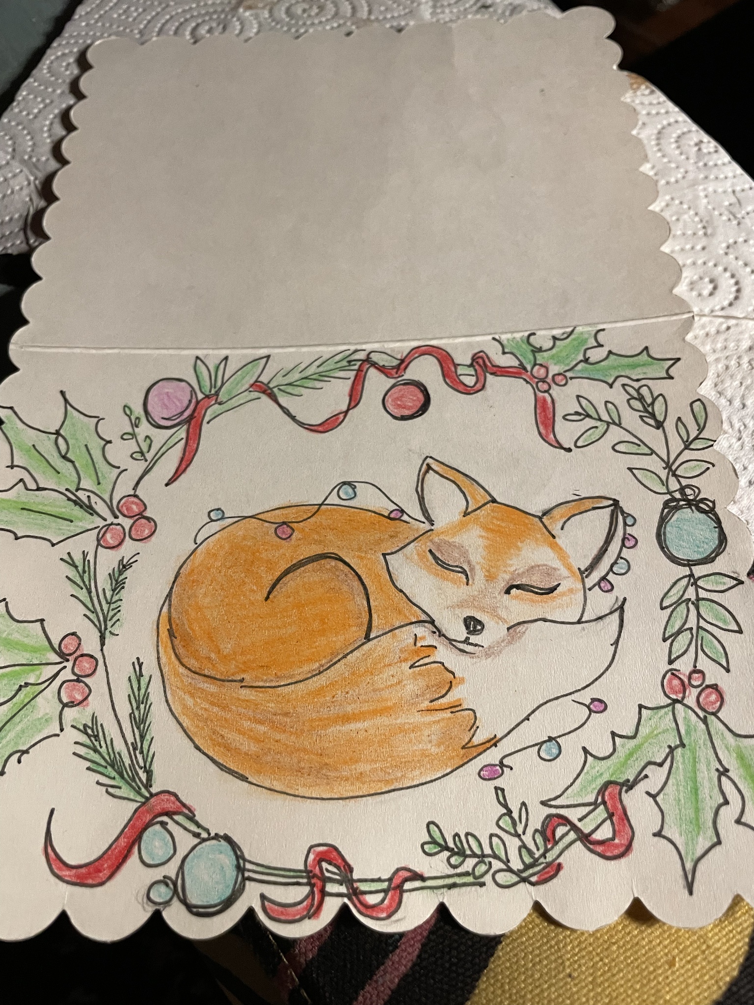 My Creative Fox-Themed Christmas Card Design