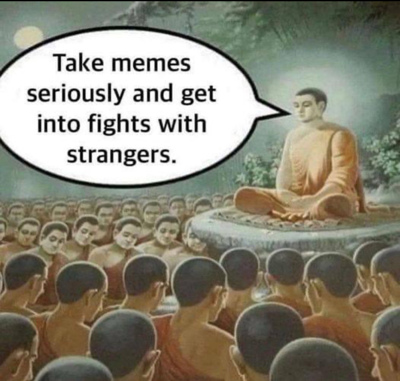 Achieving enlightenment.