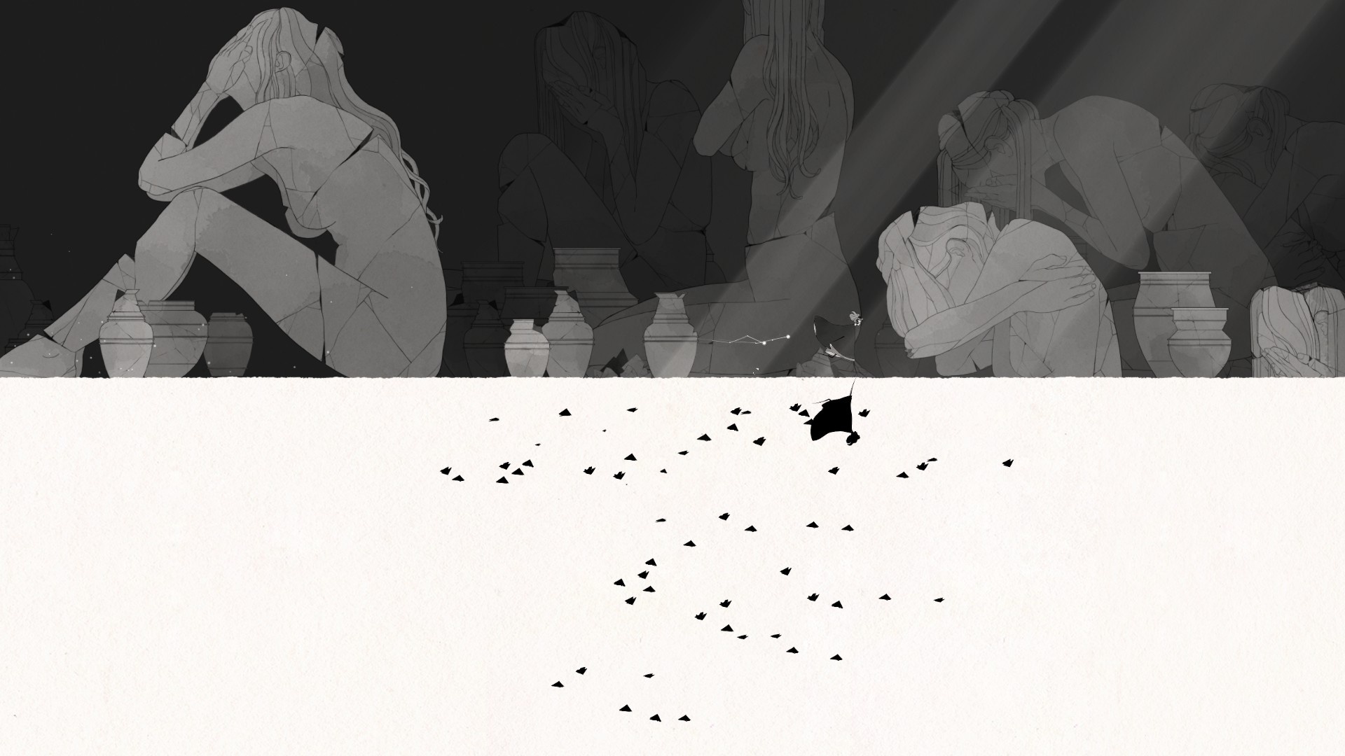The enigmatic world of Gris awaits your exploration.