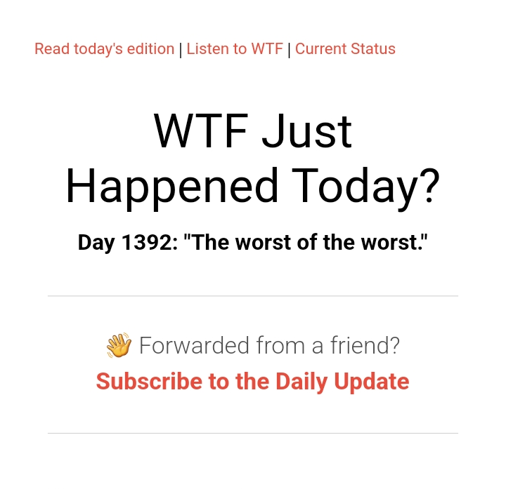 What Just Happened Today? Day 1392 of Chaos!