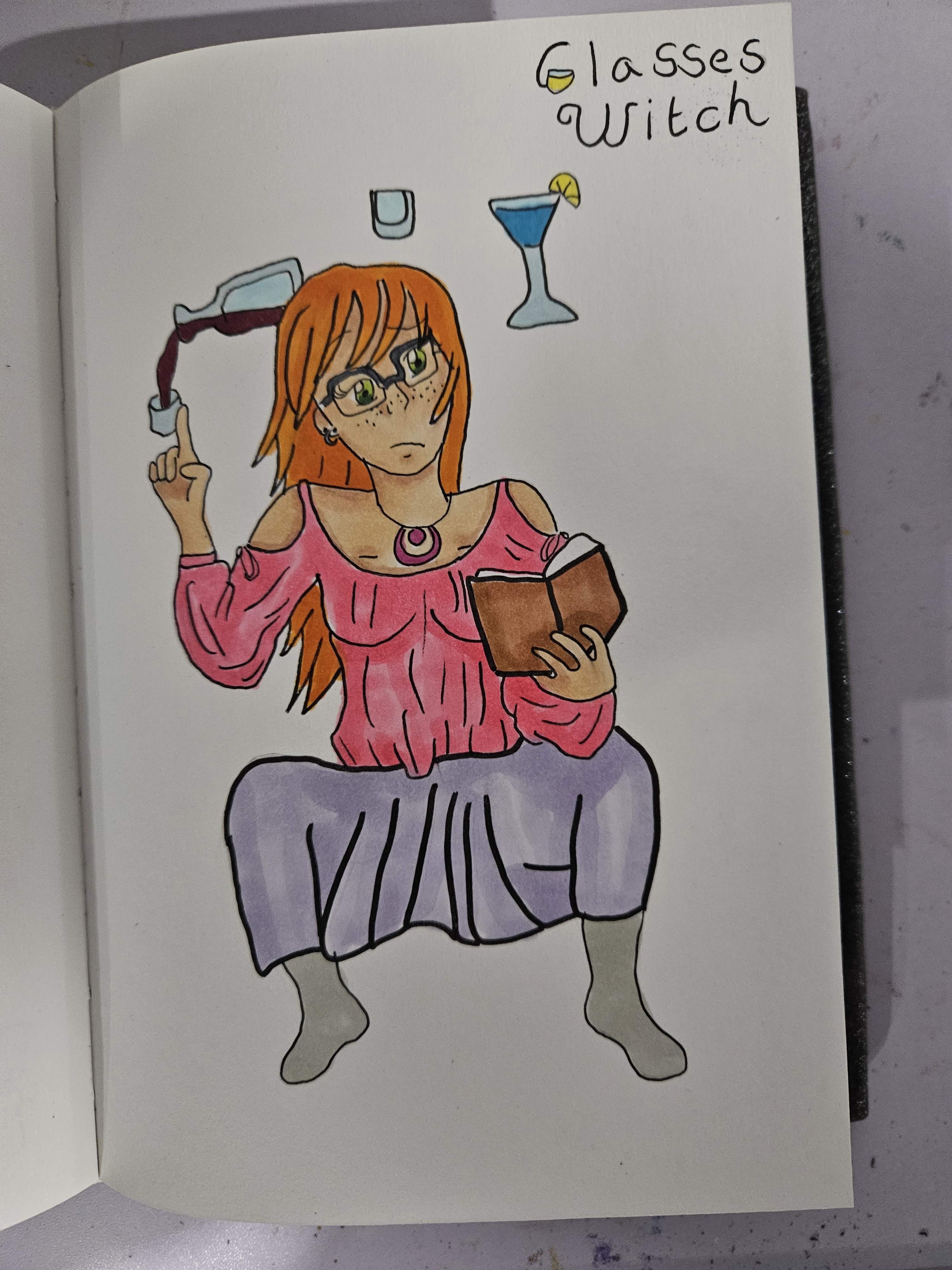 Witchtober Day 18: The Enchanting Glasses Witch