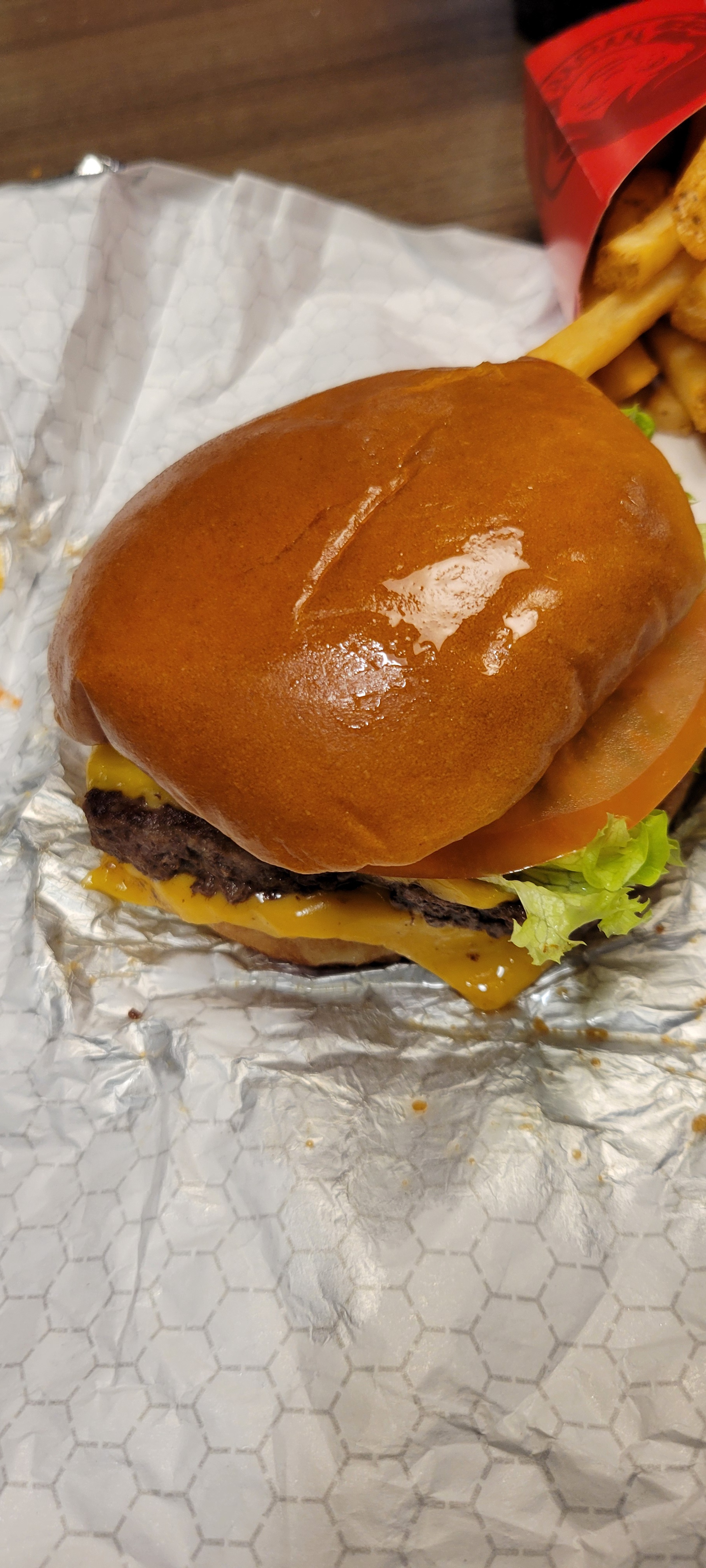 Indulging in a Greasy Burger from Wendy's