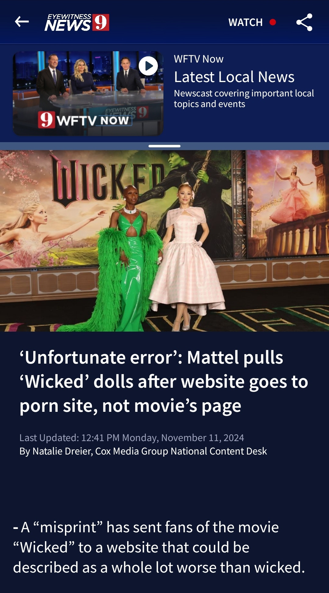 Calling it an 'Unfortunate Error' is an understatement