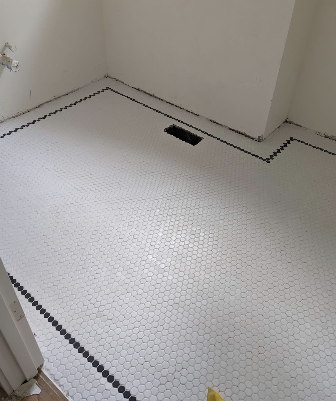 Check out my new bathroom floor in this fun selfie!