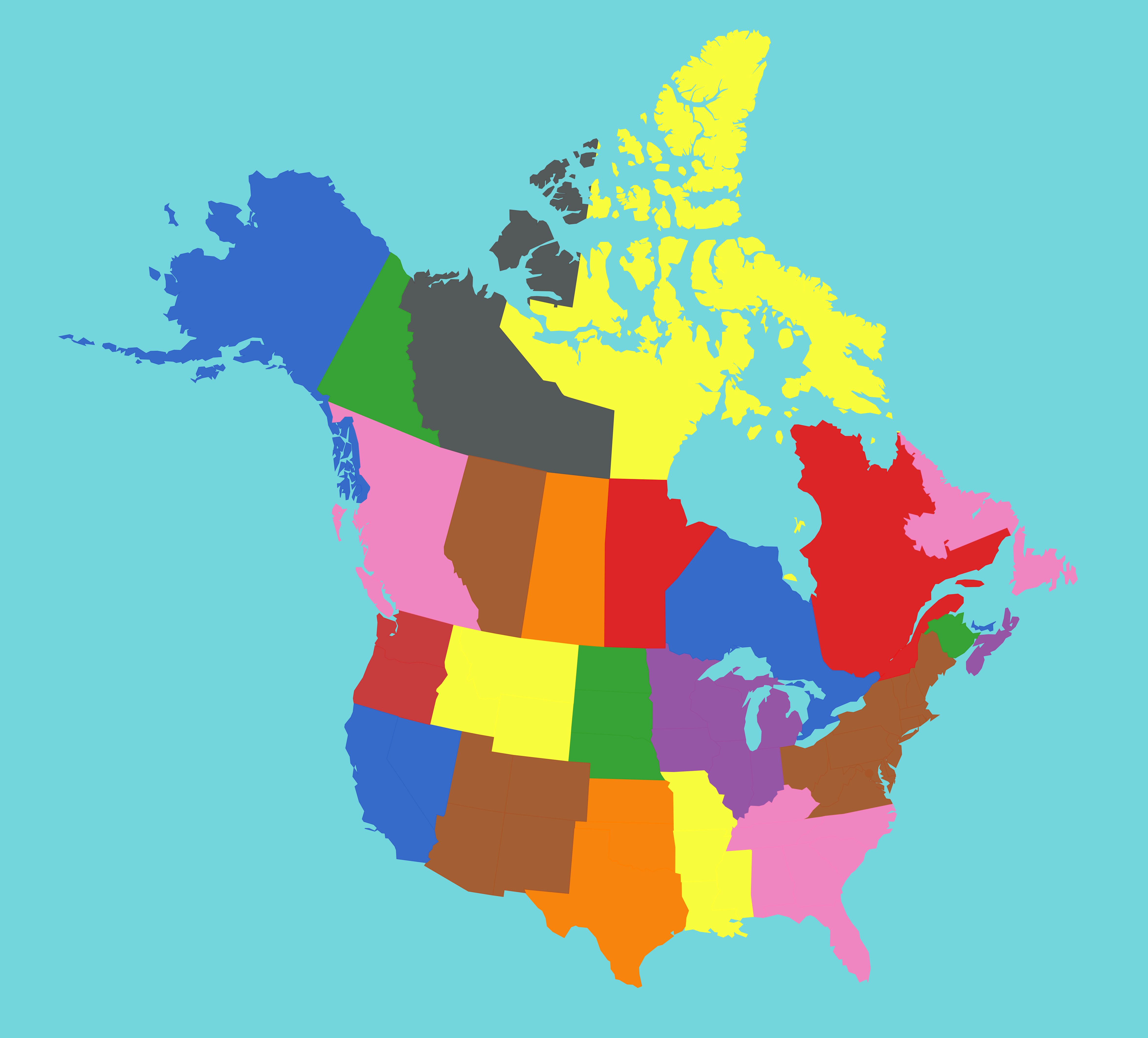 Imagining the US with Provinces as Big as Canada's