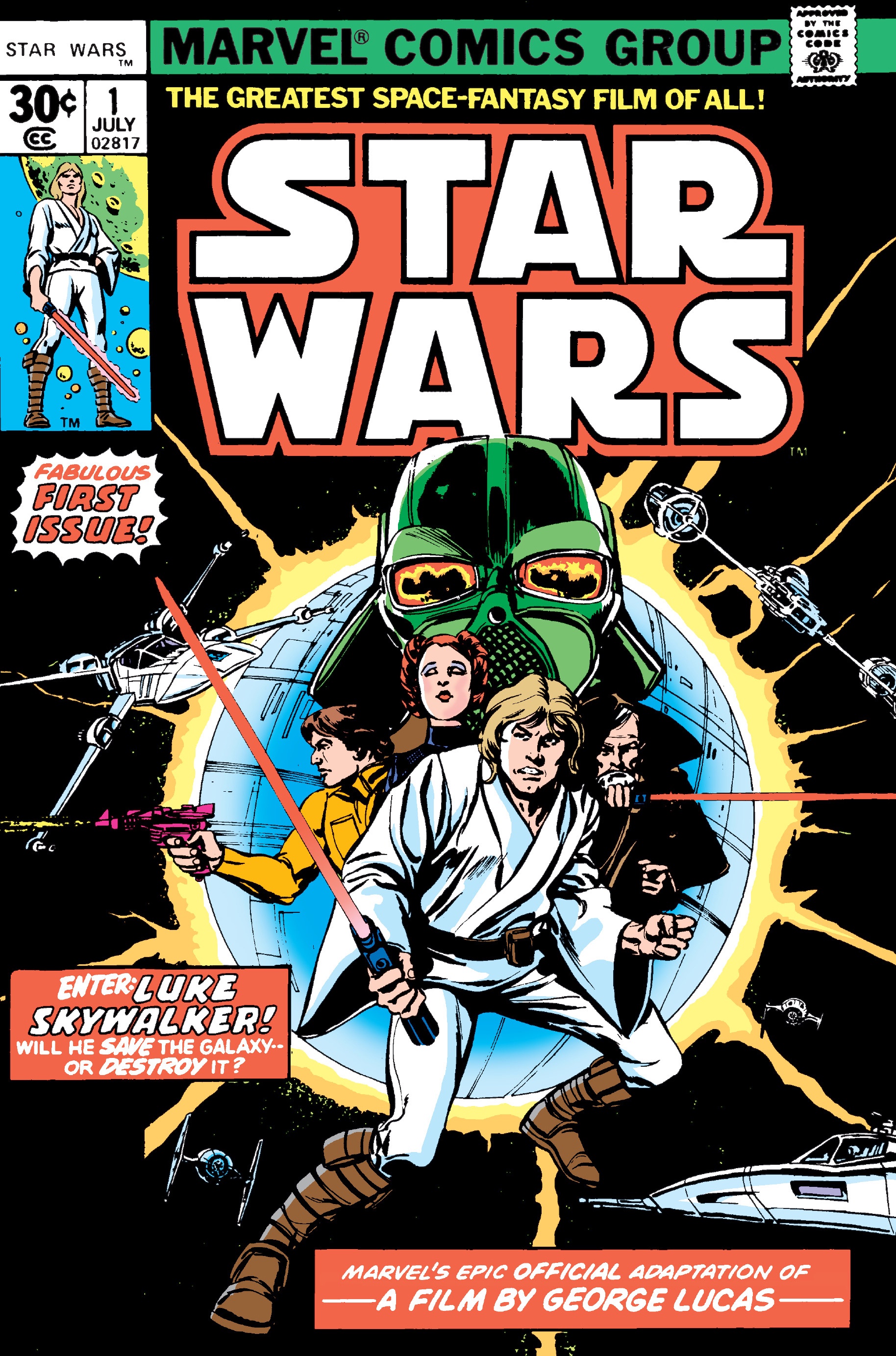 Cover Art for Marvel's Star Wars Comic Book #1