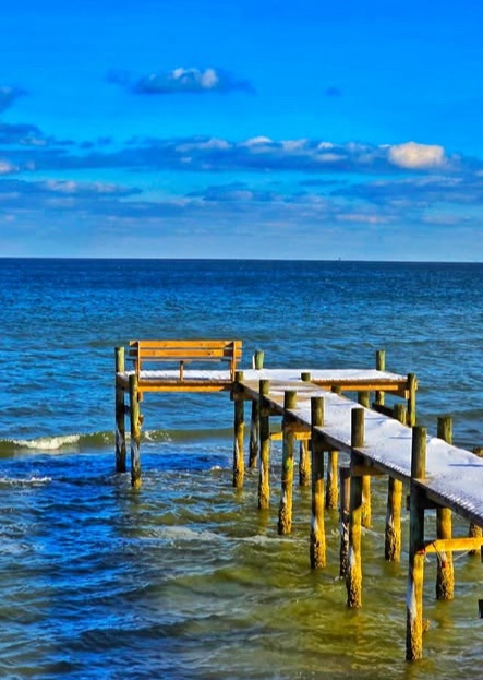 A Serene Day at the Fishing Pier