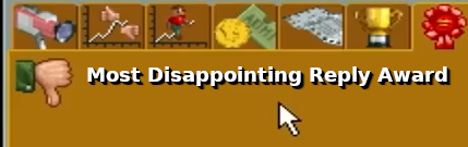 Award for the Most Disappointing Response