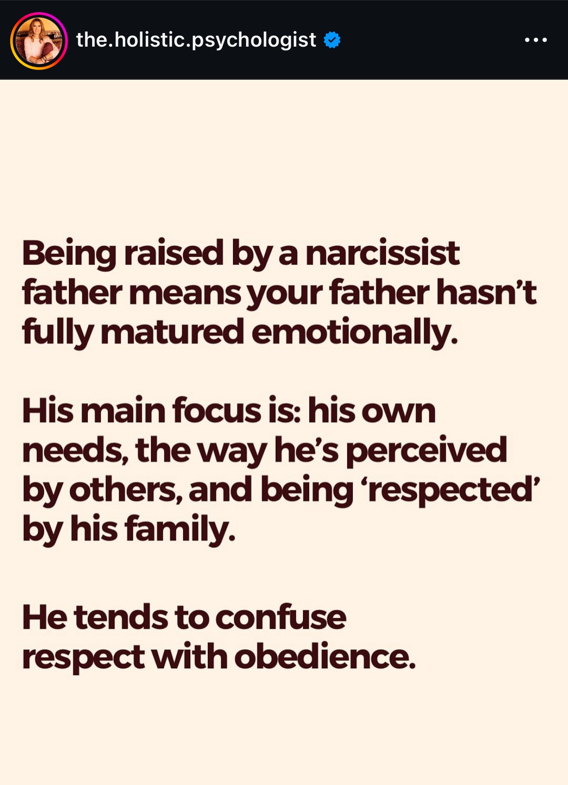Identifying the classic traits of a narcissistic father.