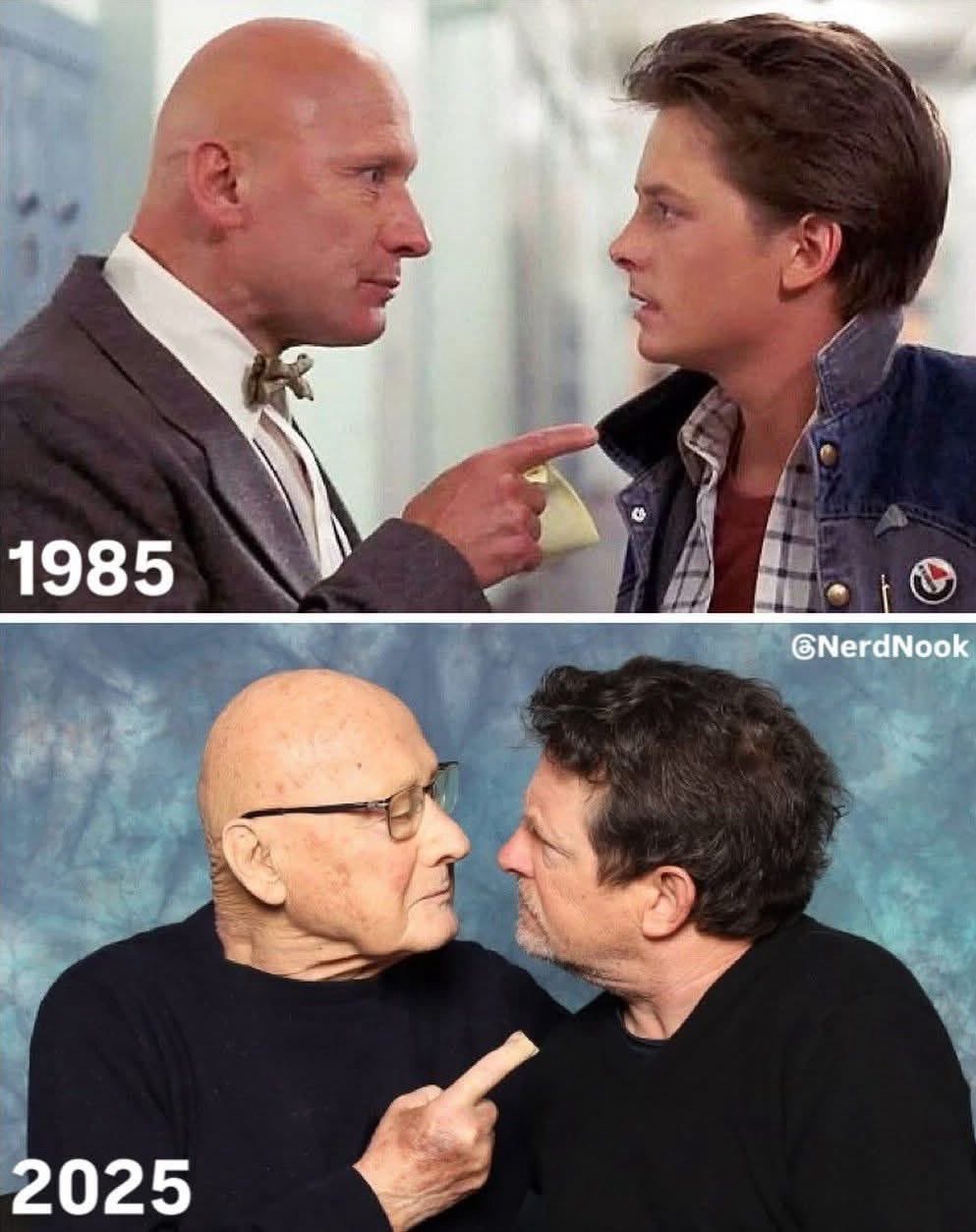 A Journey Through Time: James Tolkan and Michael J. Fox Then and Now