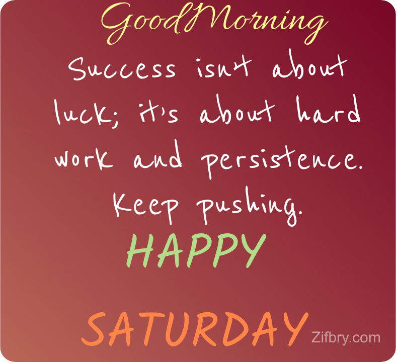 Rise and Shine, It's Saturday Morning!