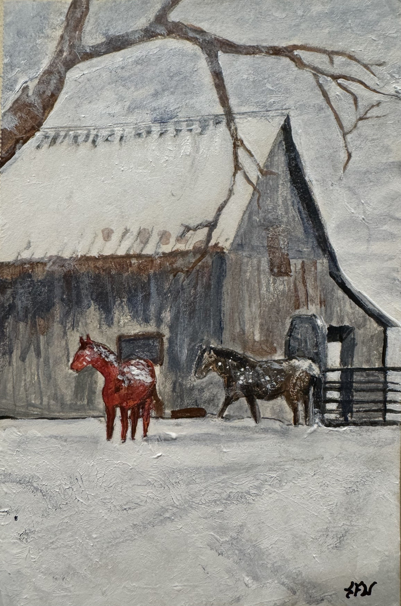 Adorable Ponies Enjoying a Winter Wonderland