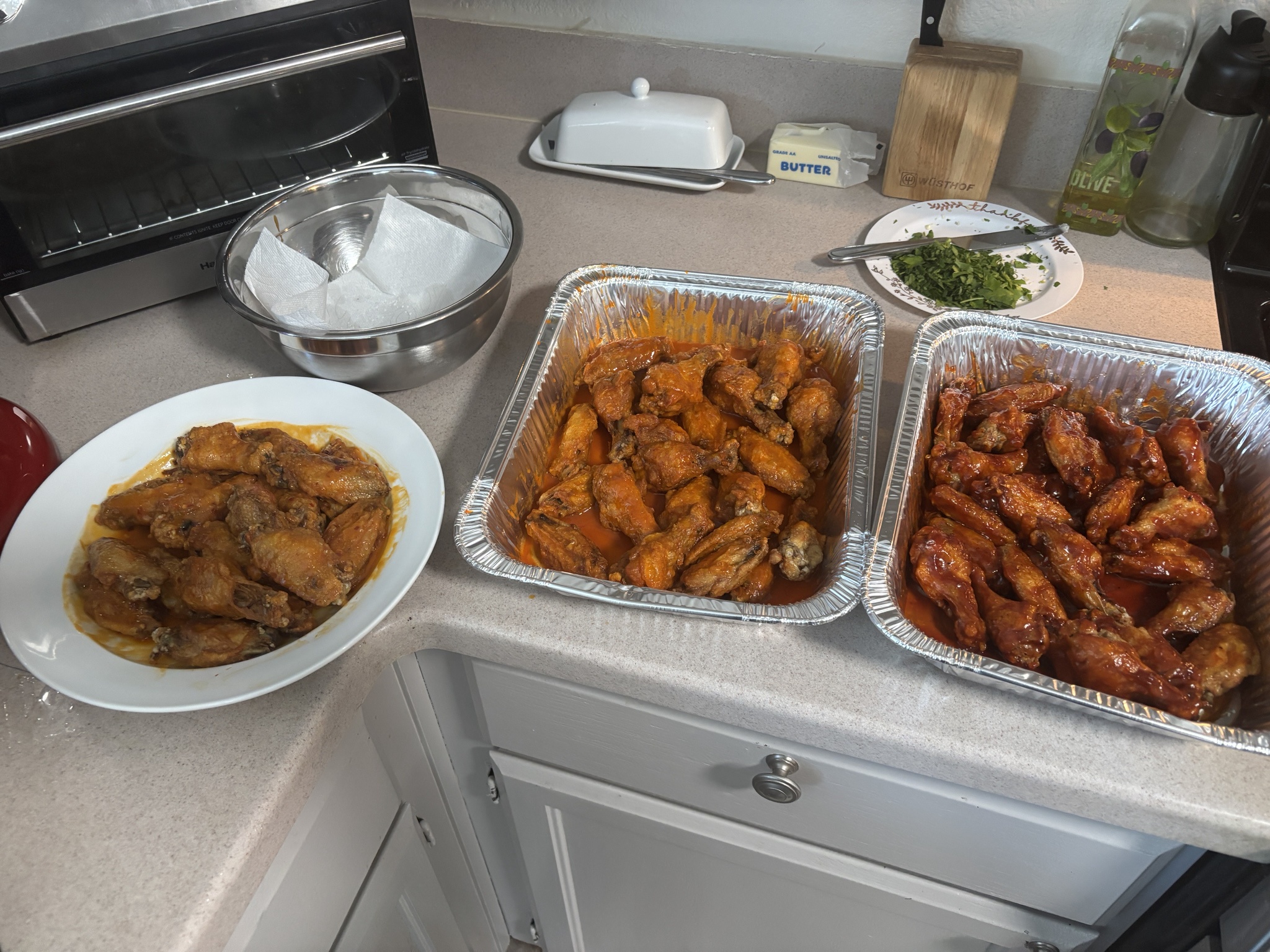 Super Bowl Feast: Homemade Wings Three Ways and Fries!