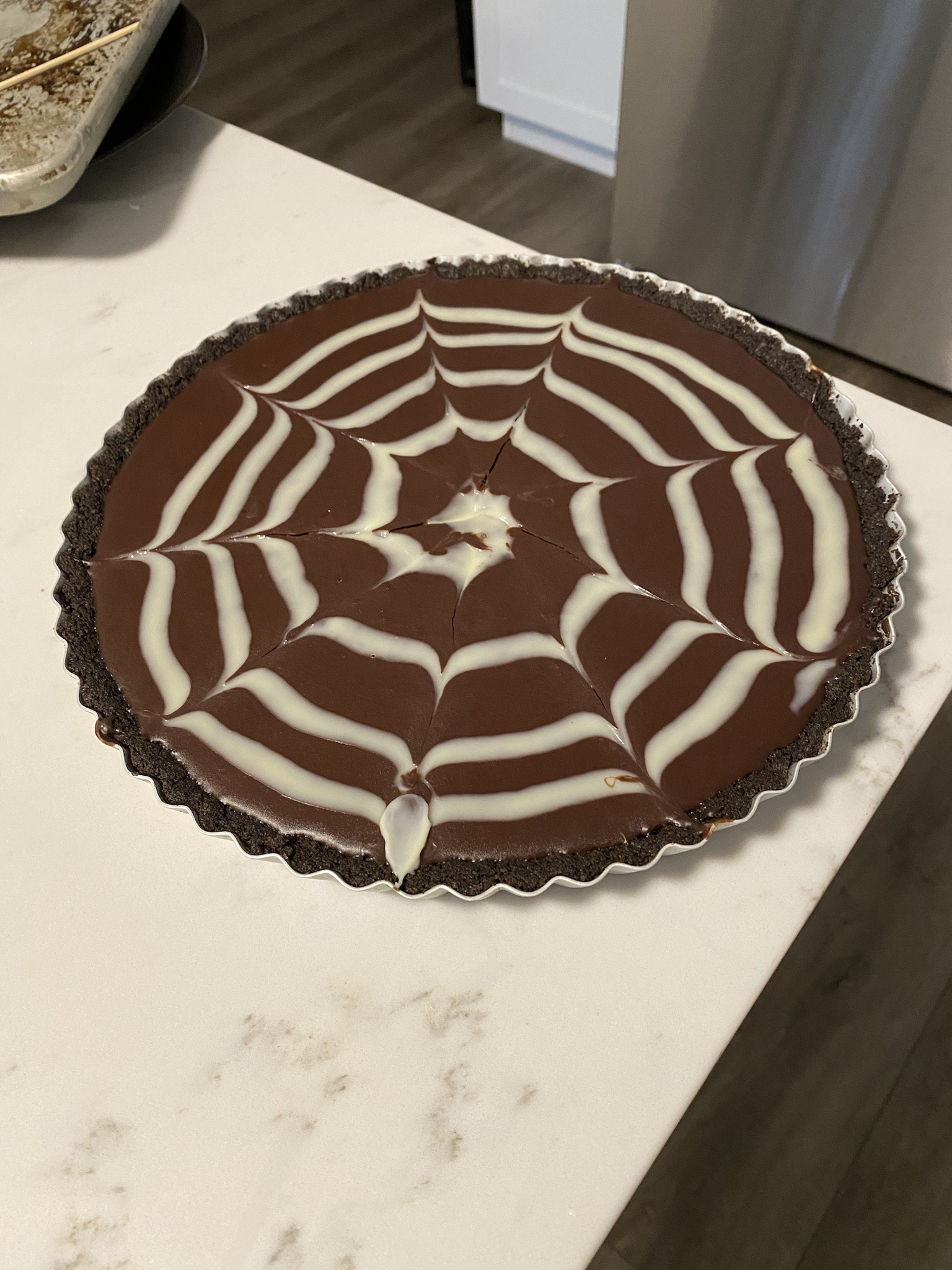 Spooktacular Treat: Halloween Spiderweb Tart