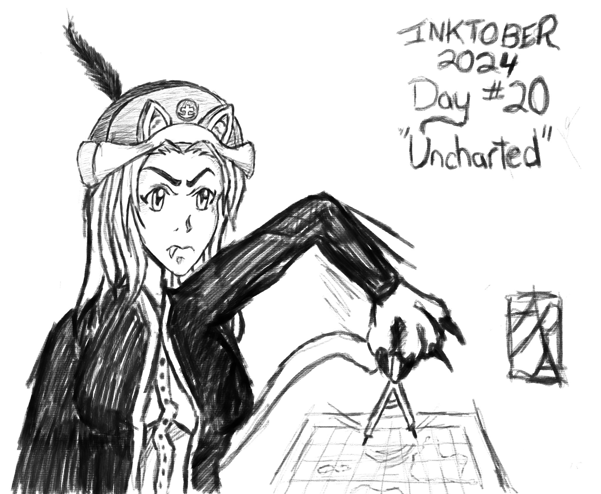 Day 77: Drawing Catgirls in Search of My Cosplay Dream Girl - Inktober Day 20