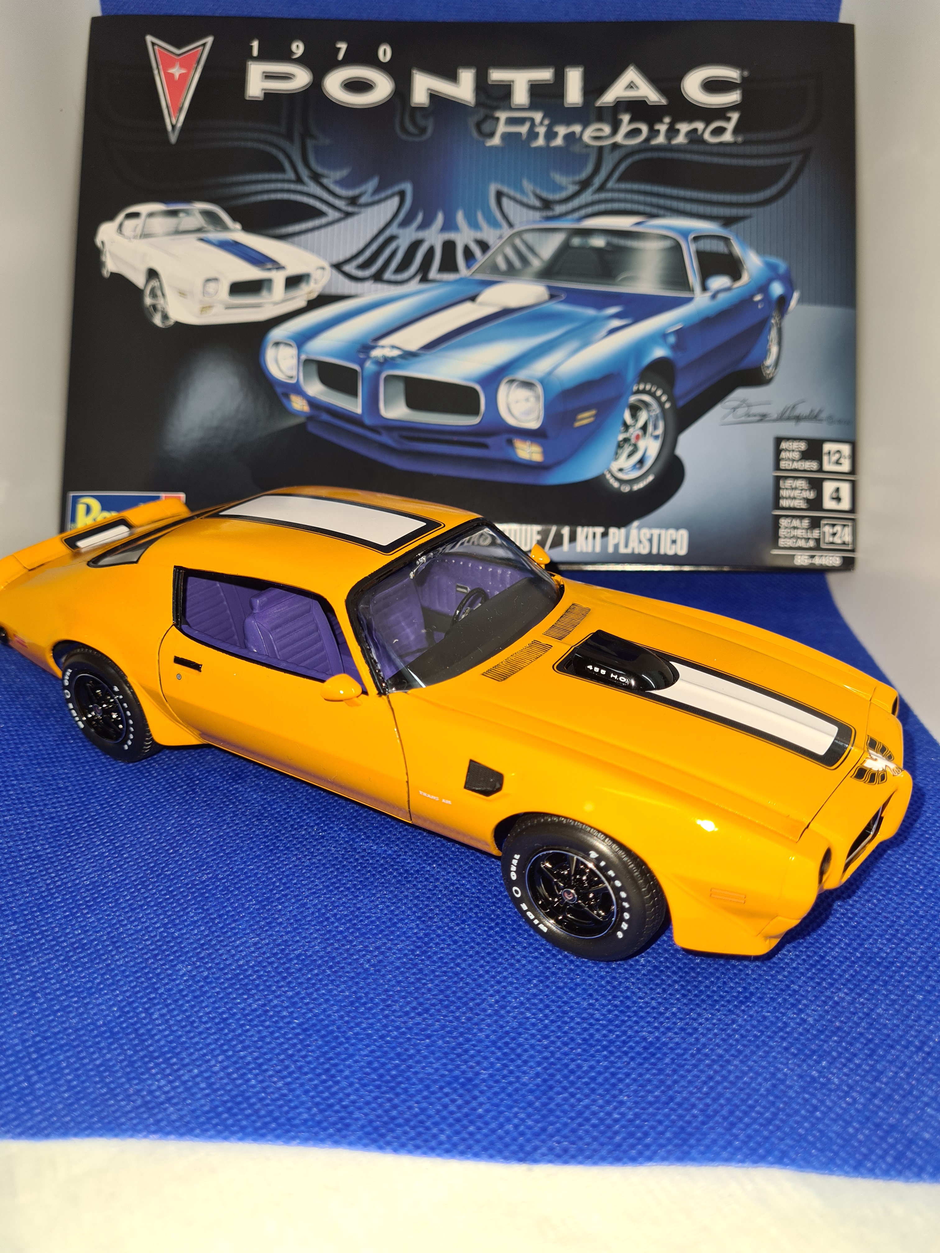 Stunning 1970 Pontiac Firebird in Magnolia and Purple - 1/24 Scale Model