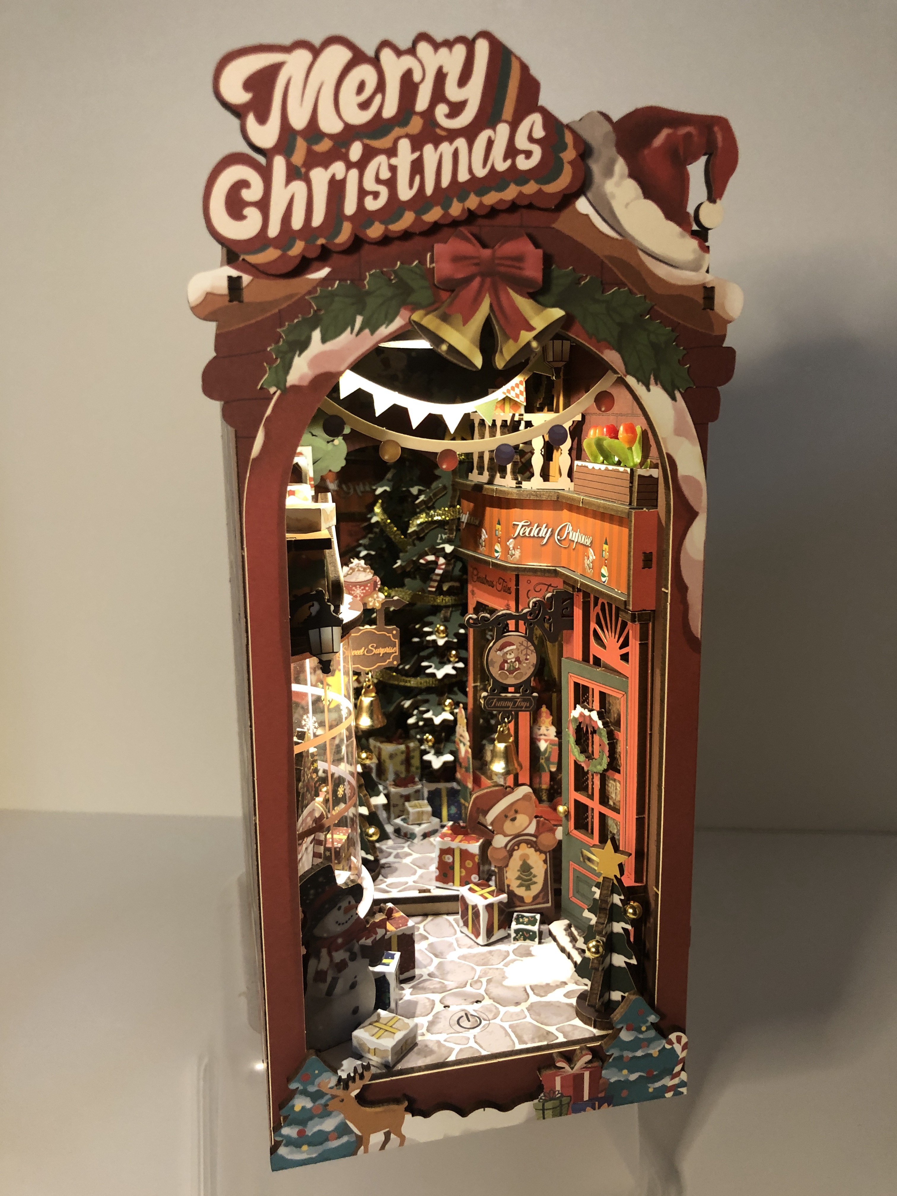 A Whimsical Miniature Christmas Street Display