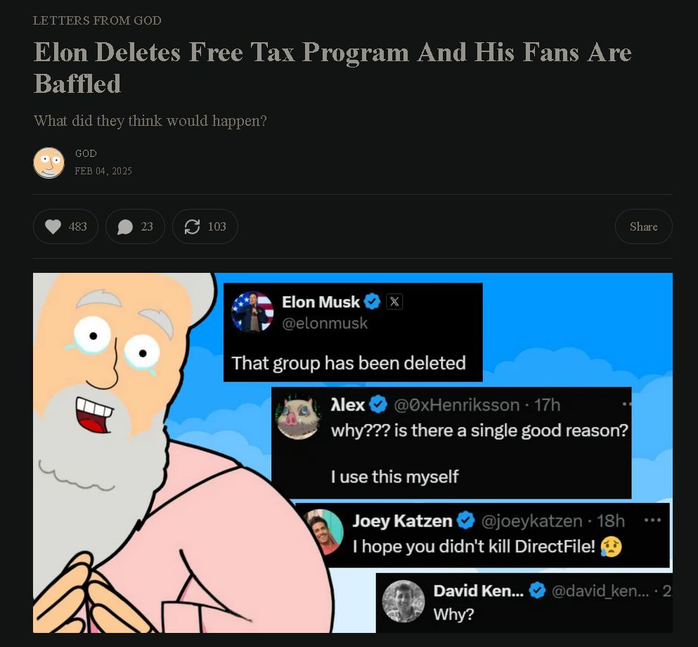 Elon Shocks Fans by Scrapping Free Tax Program