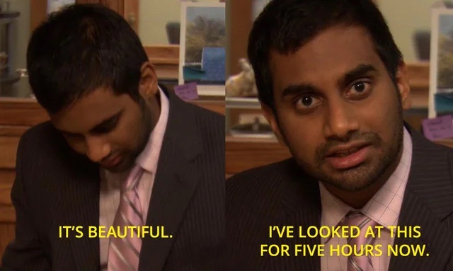 Aziz's Iconic Stare: A Moment of Pure Expression