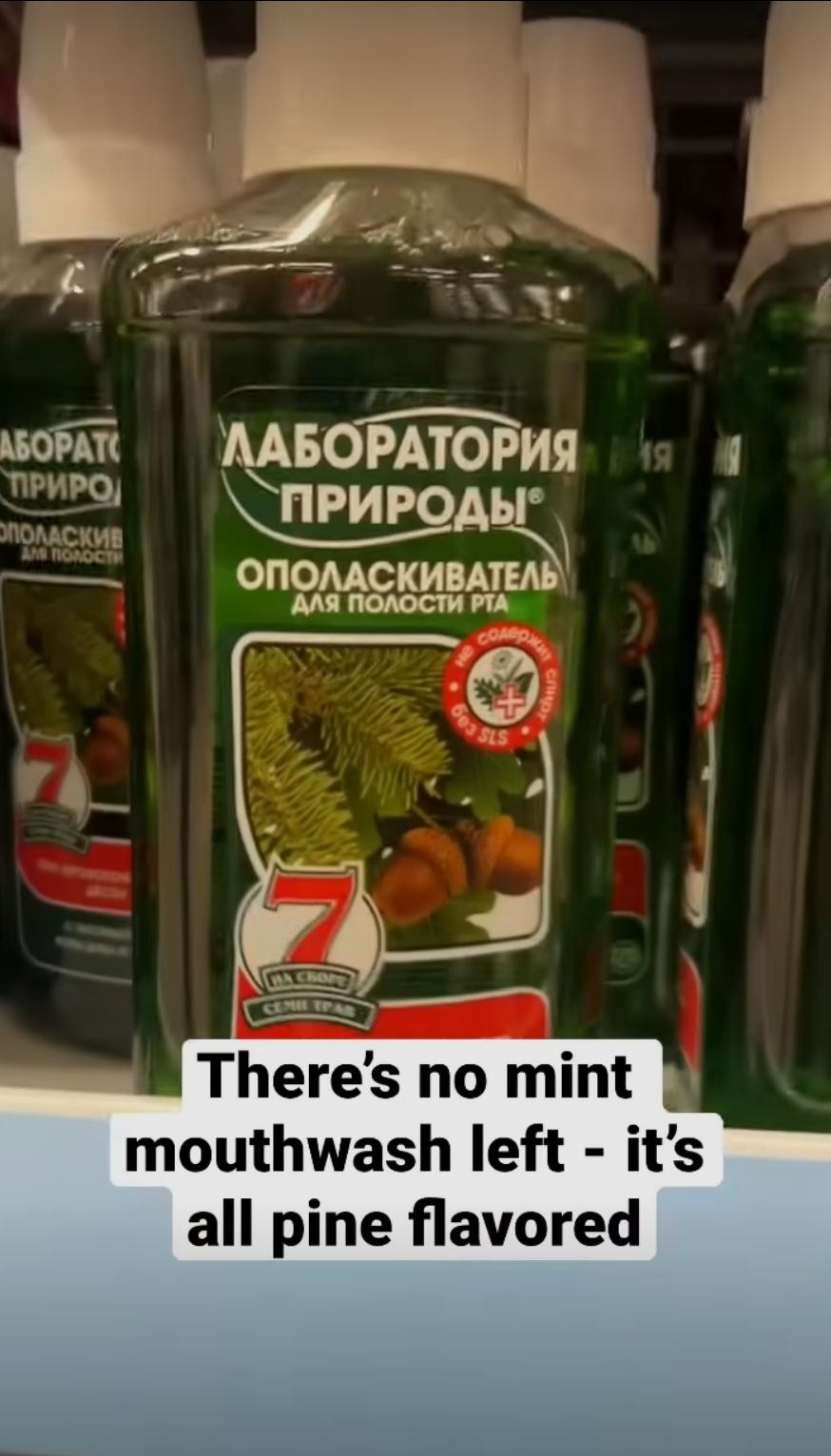 Russians Swapping Mint for Pine Flavor Due to Economic Sanctions