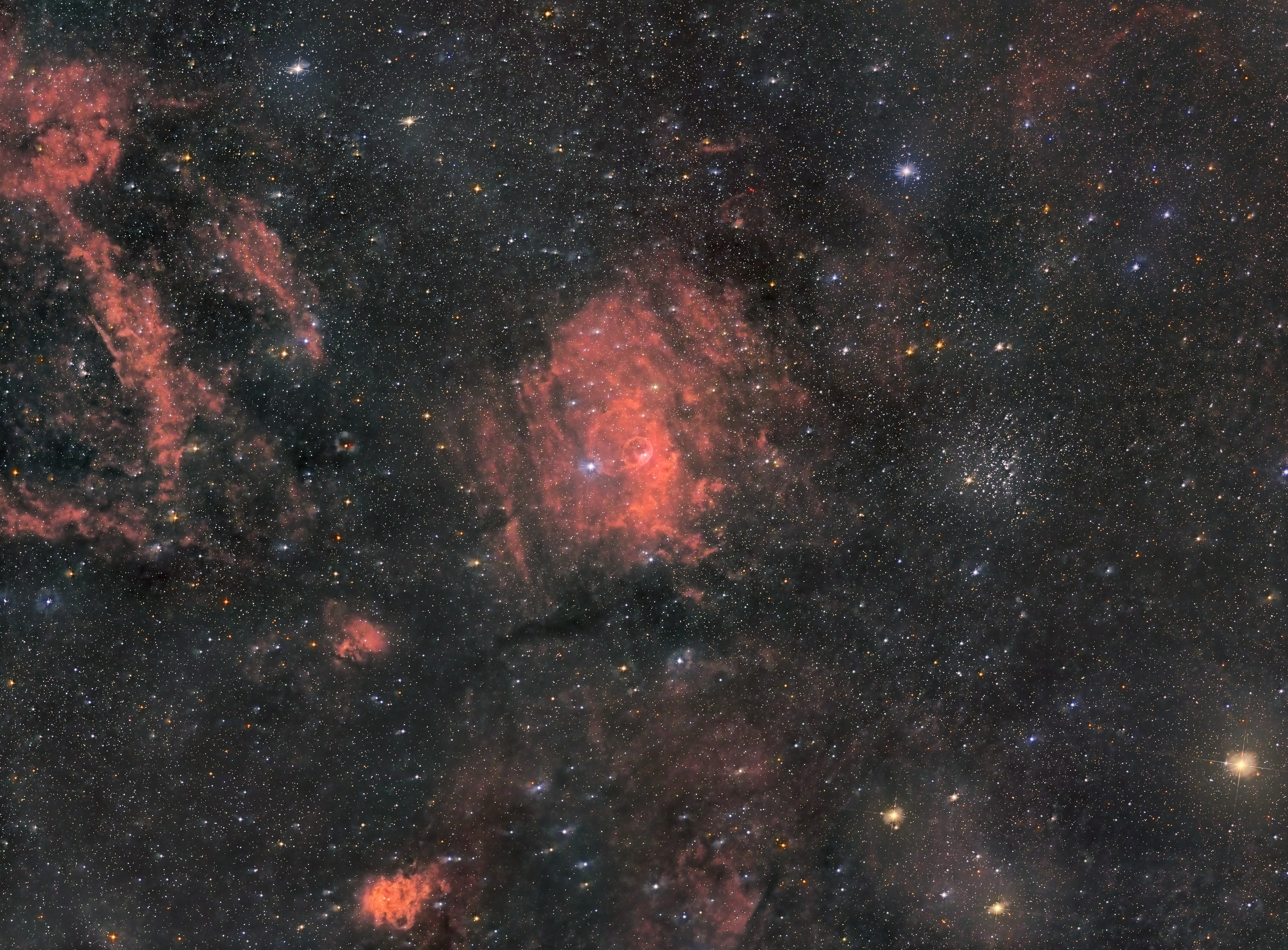 Exploring the Beauty of The Bubble Nebula (Caldwell 11)