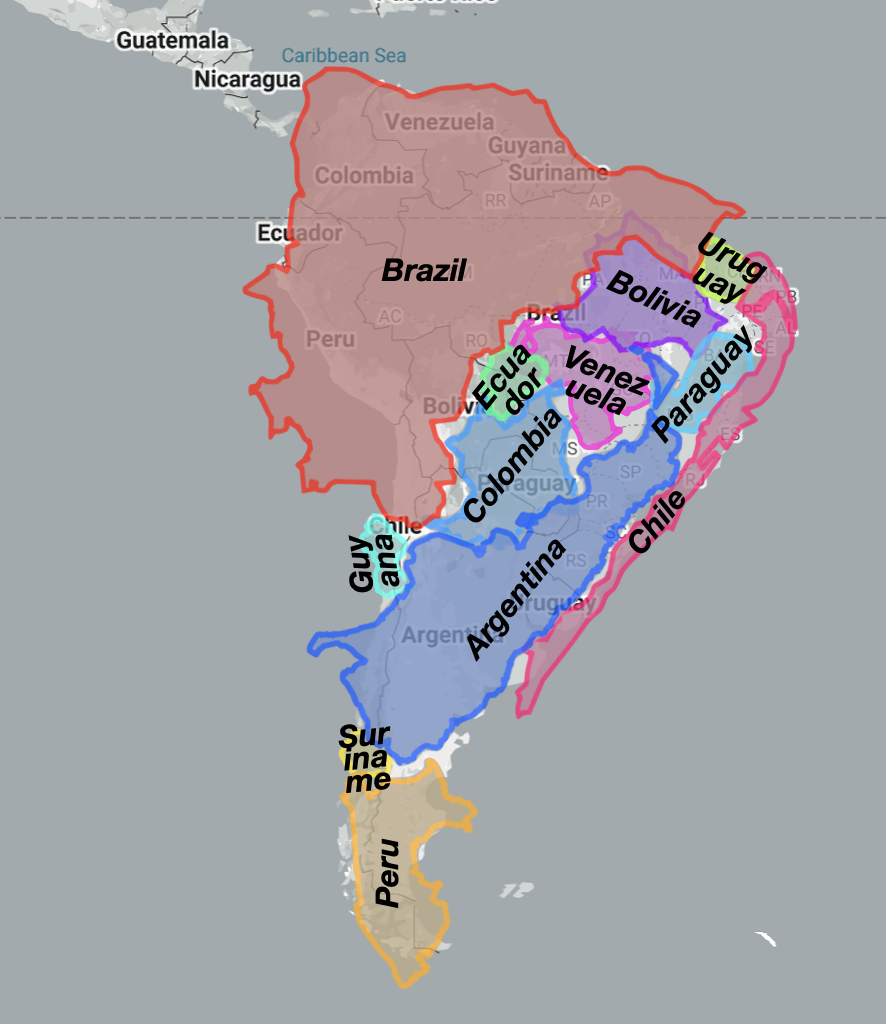 Did you know you can fit nearly all of South America within South America?