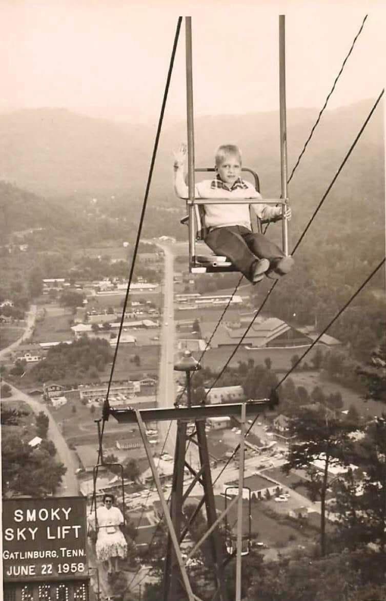 Throwback to the Smoky Sky Lift in Gatlinburg, Tennessee, 1958