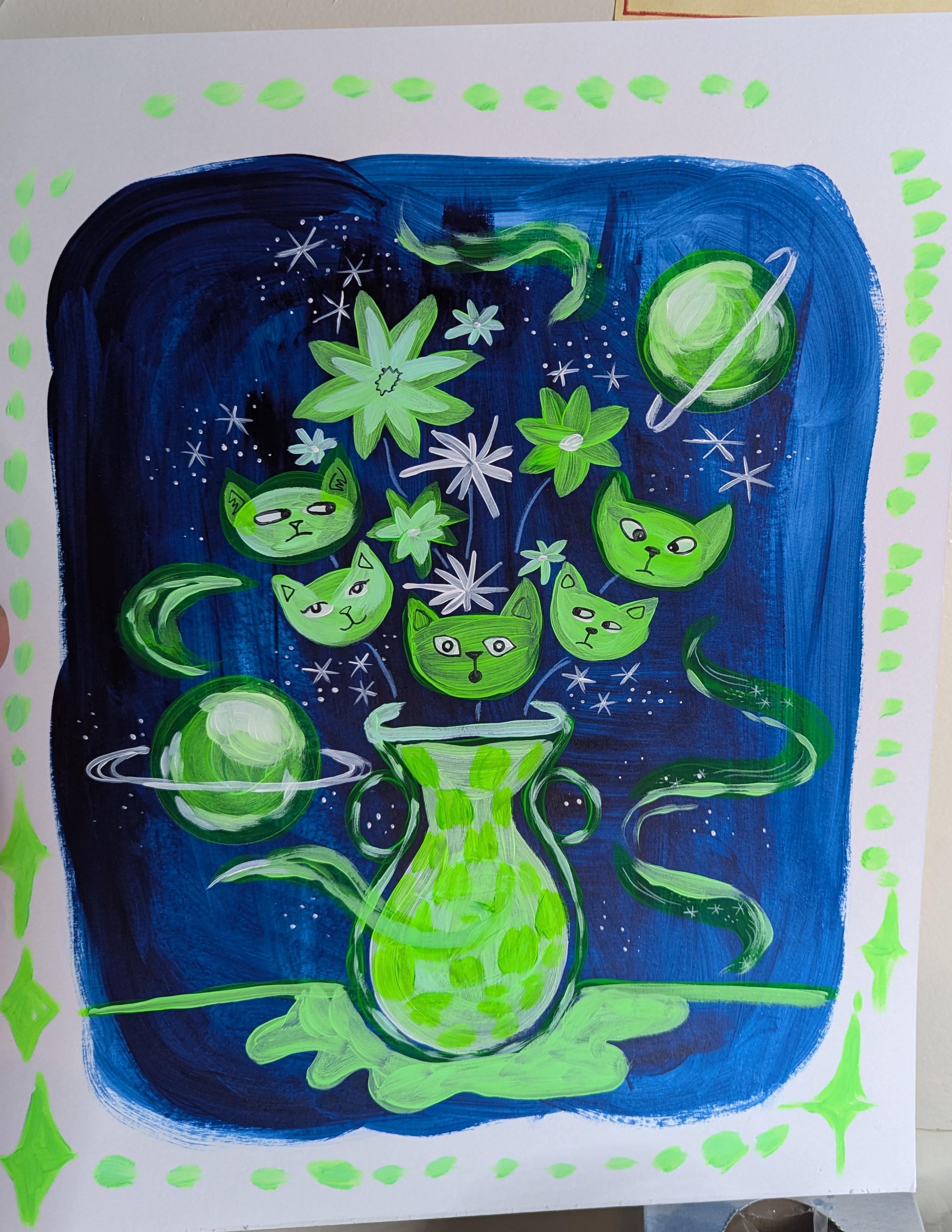 The Enigmatic Space Cat Vase