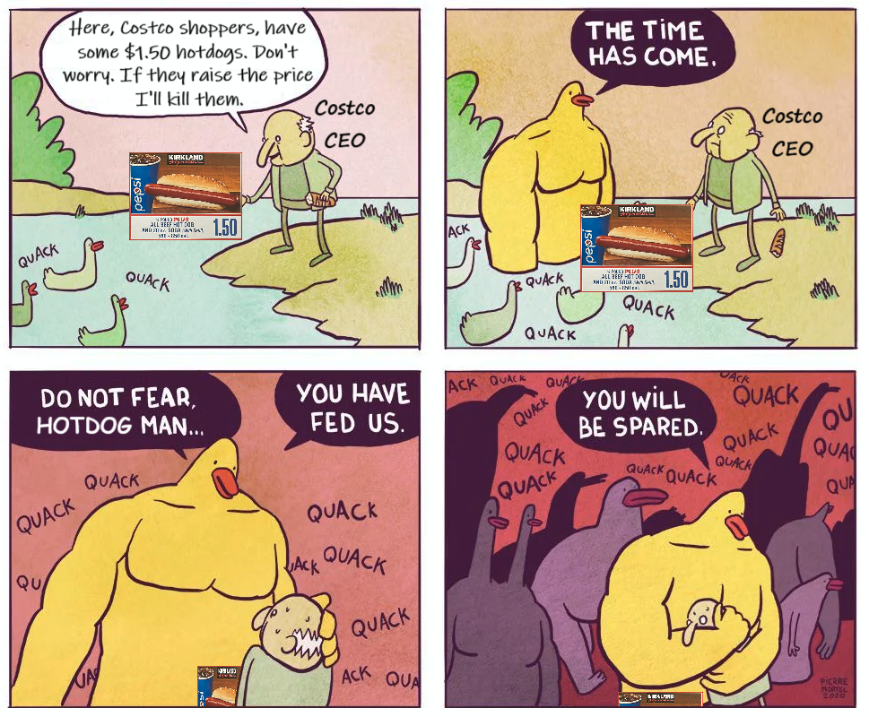 Shoutout to the hotdog man for understanding what so many miss!