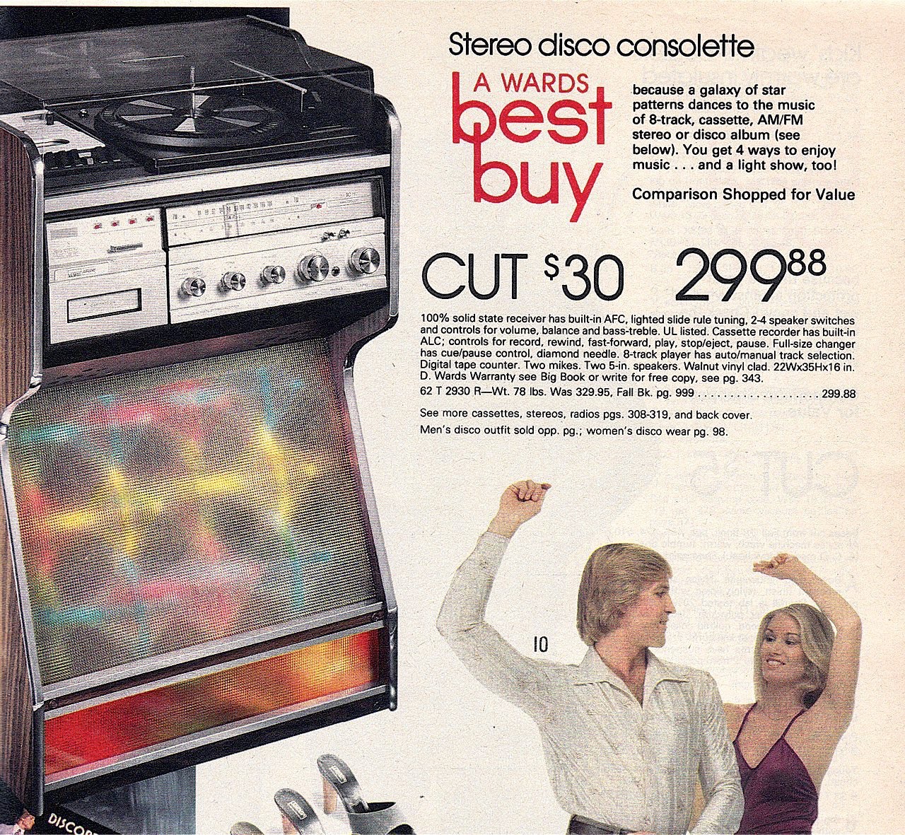 Retro Vibes: Stereo Disco Consolette from the 1979 Montgomery Ward Catalog