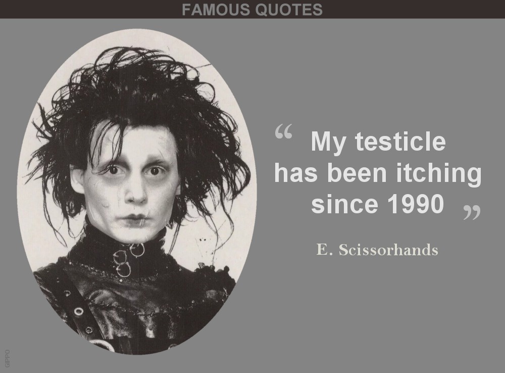 Iconic Quote from Edward Scissorhands