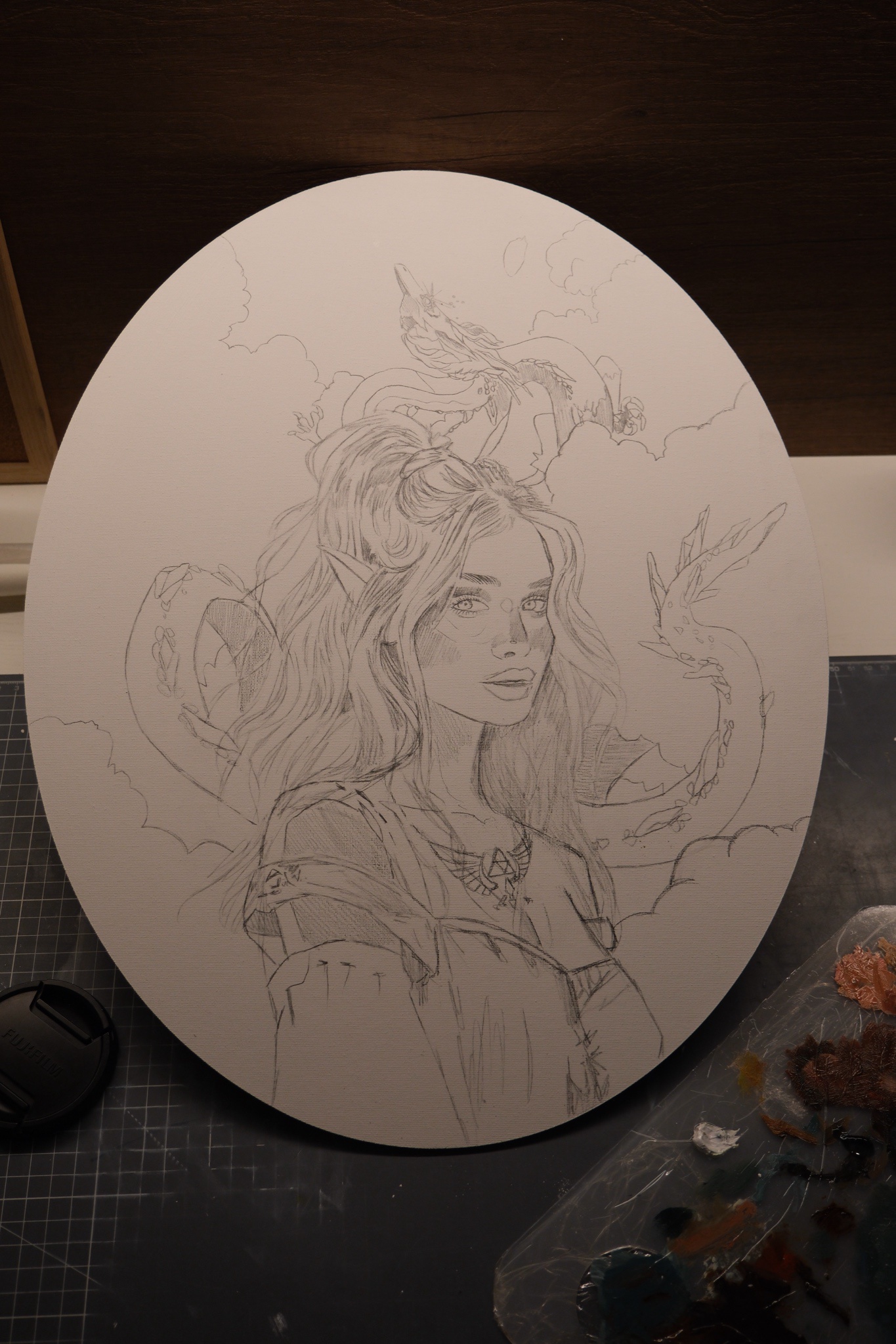 Zelda: A Canvas Sketch Ready to Transform into an Oil Painting