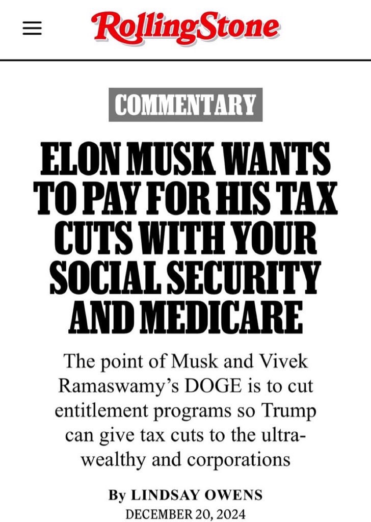 ELON MUSK PLANS TO FUND HIS TAX CUTS AT YOUR EXPENSE!