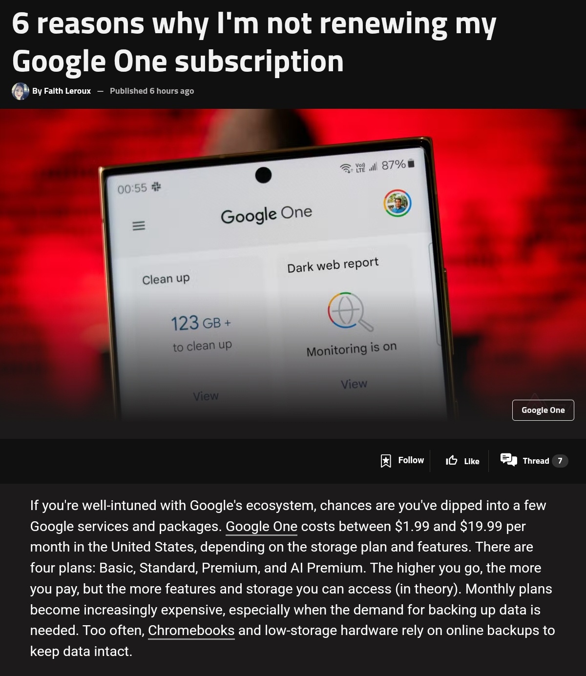 6 Compelling Reasons I'm Not Renewing My Google One Subscription