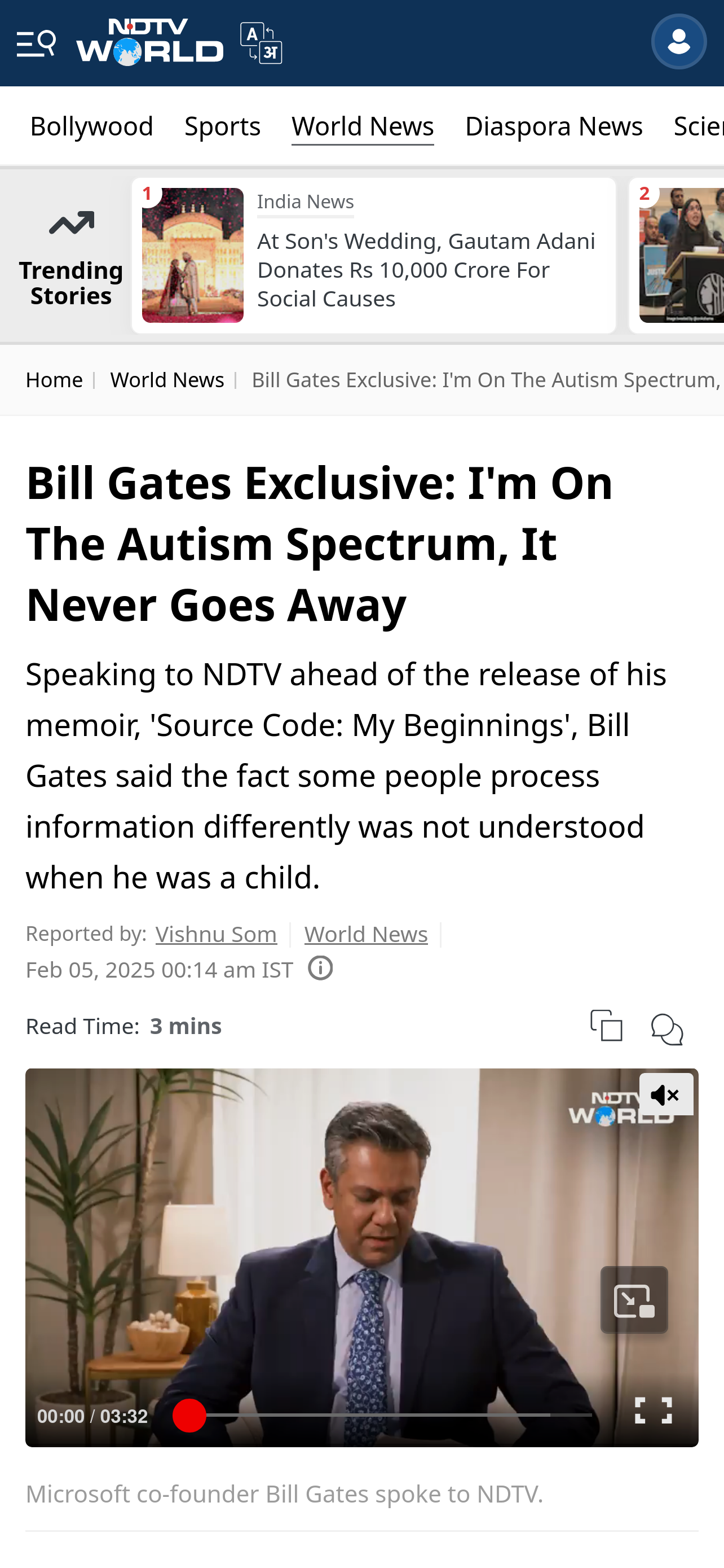 Bill Gates Reflects: Childhood Today and Autism Diagnosis