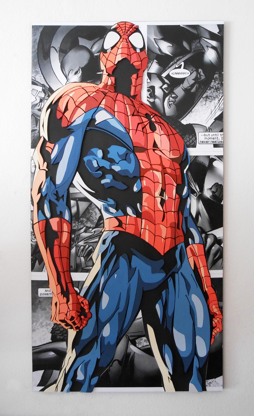Check out this amazing wooden Spider-Man wall art I created!