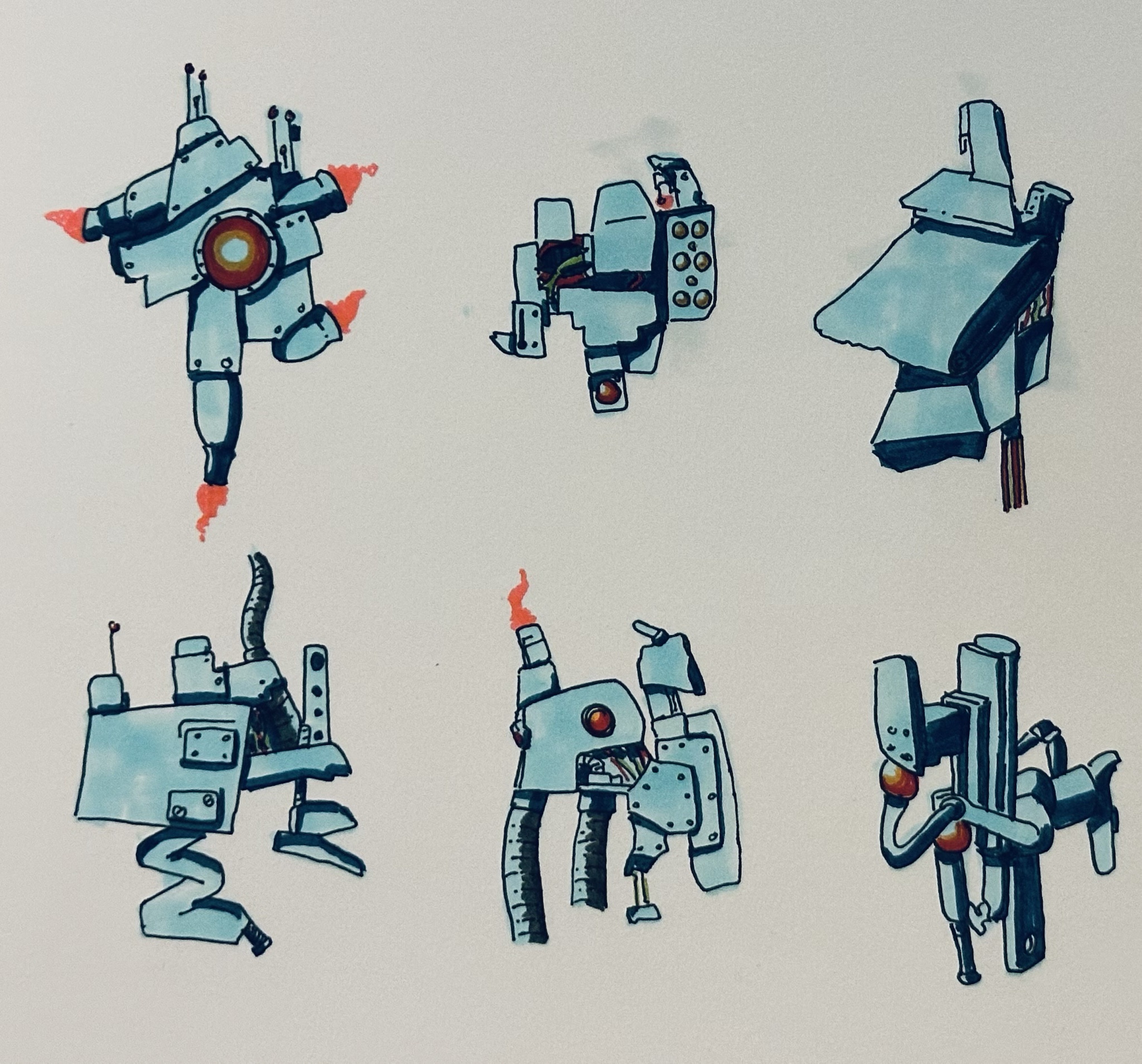 Dynamic Robot Warmup Sketches