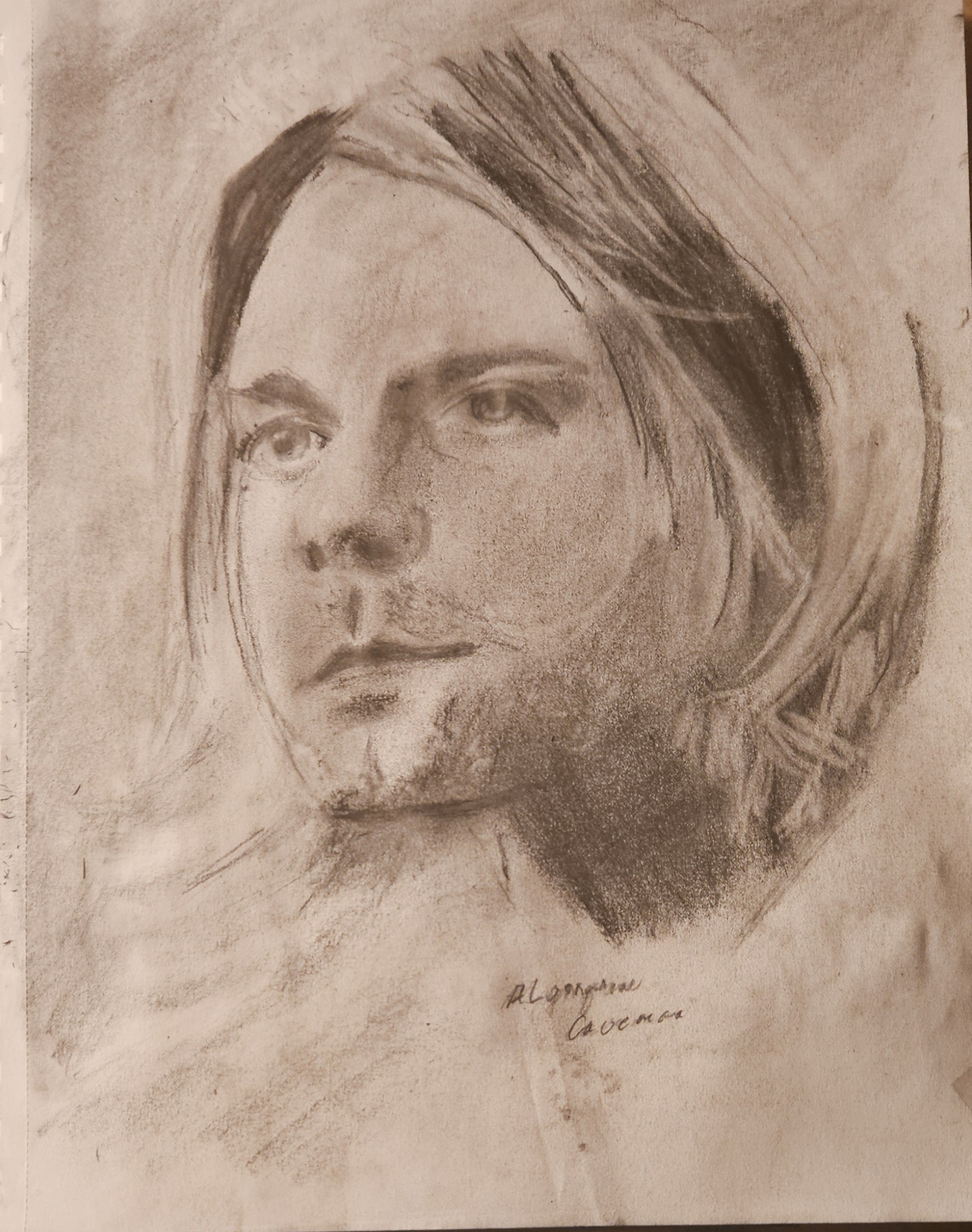 Stunning charcoal sketch that captures the imagination.