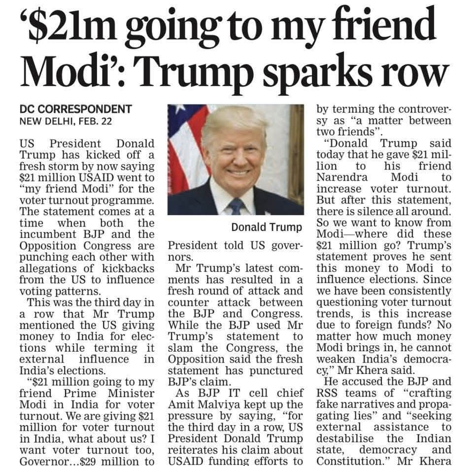 Trump Takes a Swing at Modi's Balloon