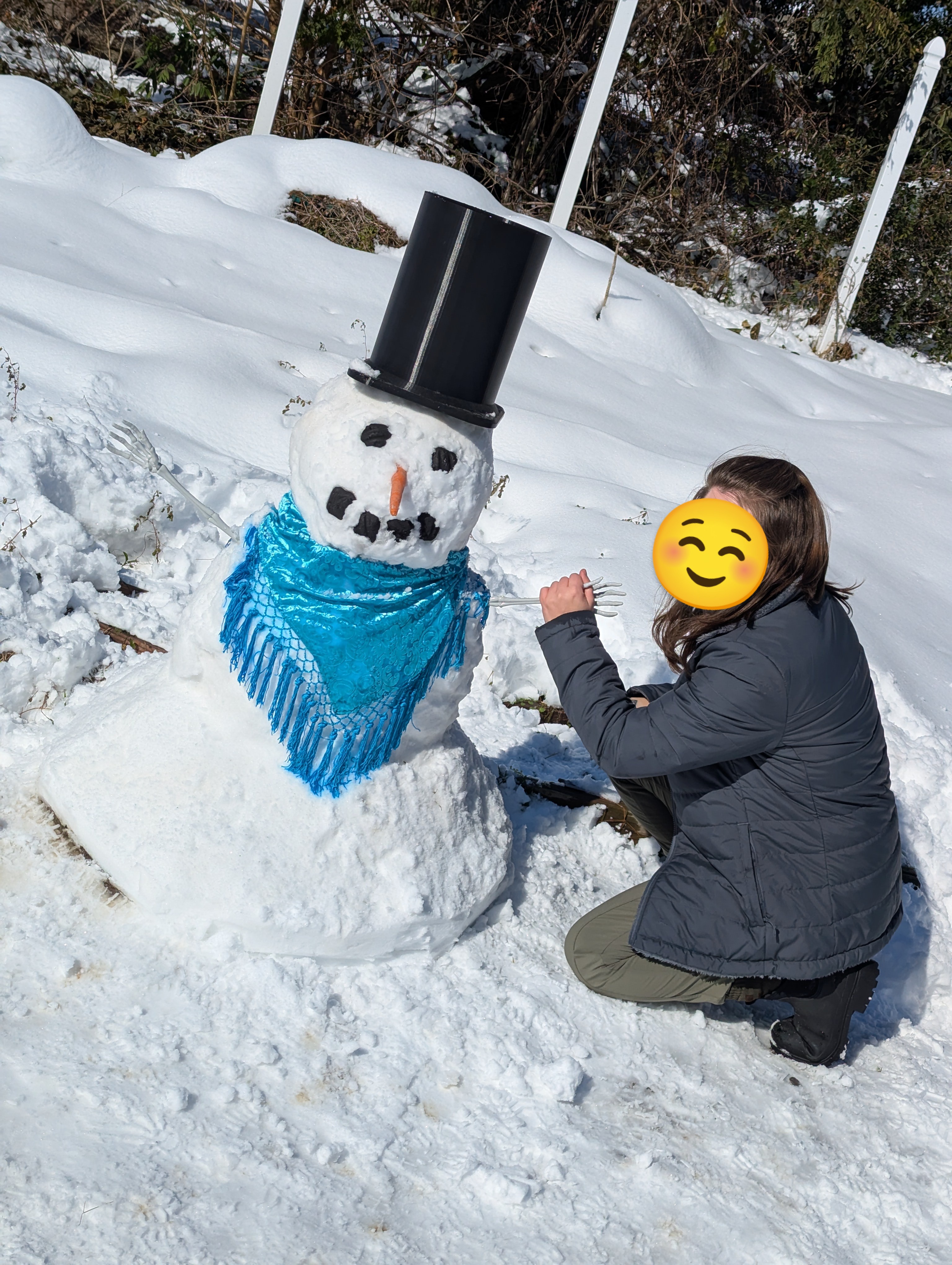 I proudly built a snowman!