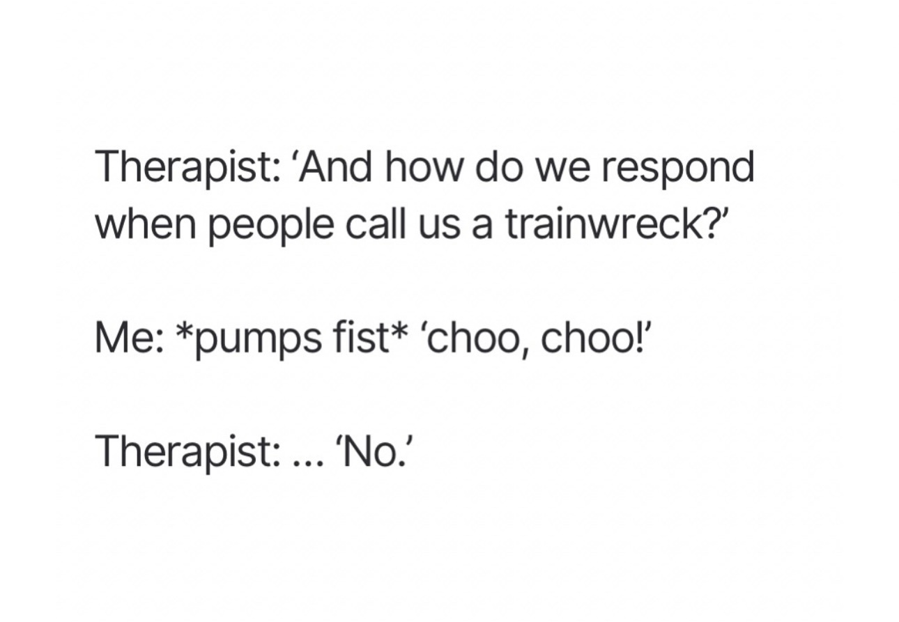 All aboard the laughter train!
