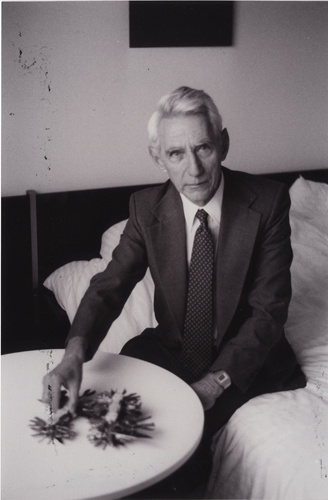 Claude Shannon's collection of folding knives.