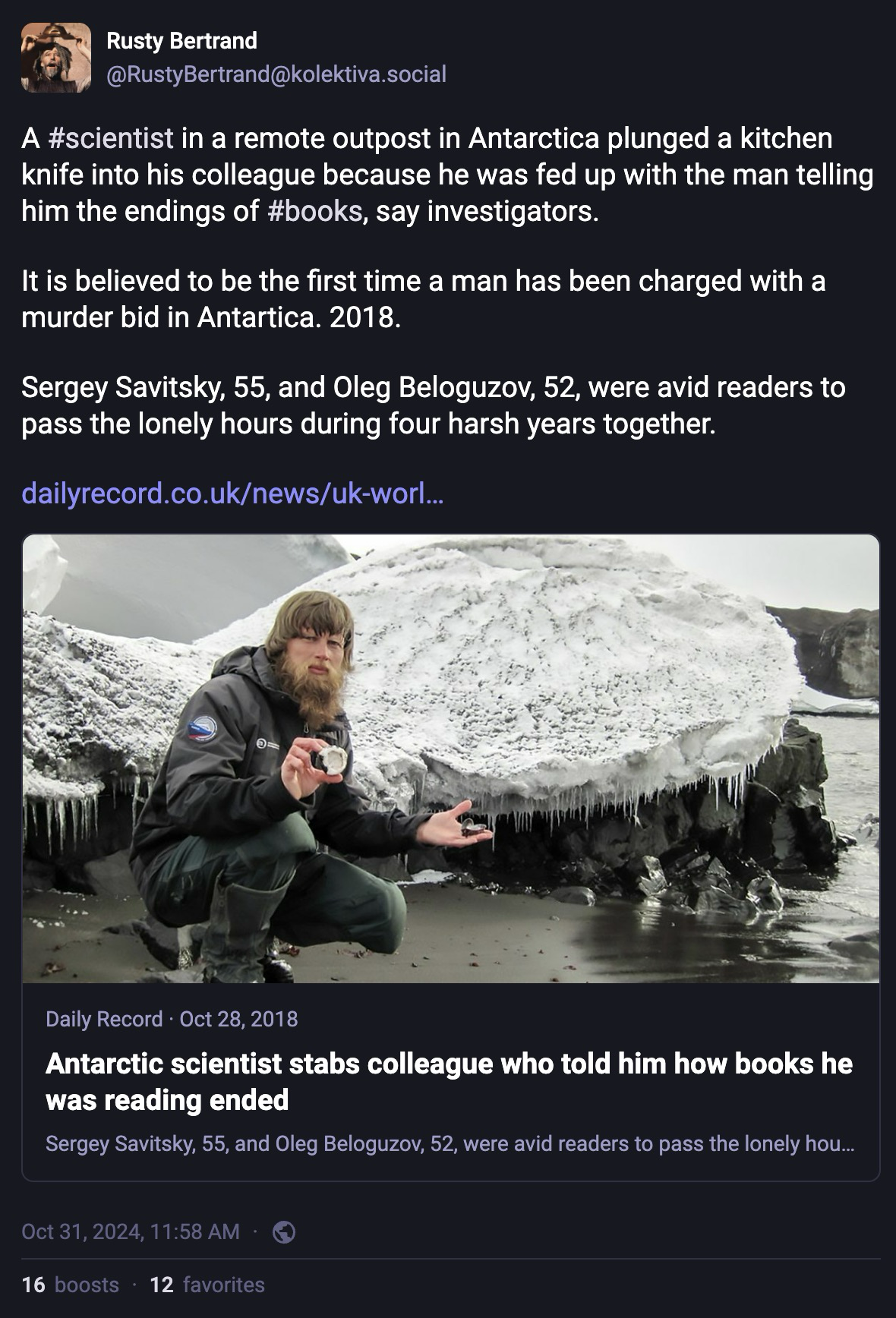A Scientist's Extreme Reaction to Spoilers in Antarctica