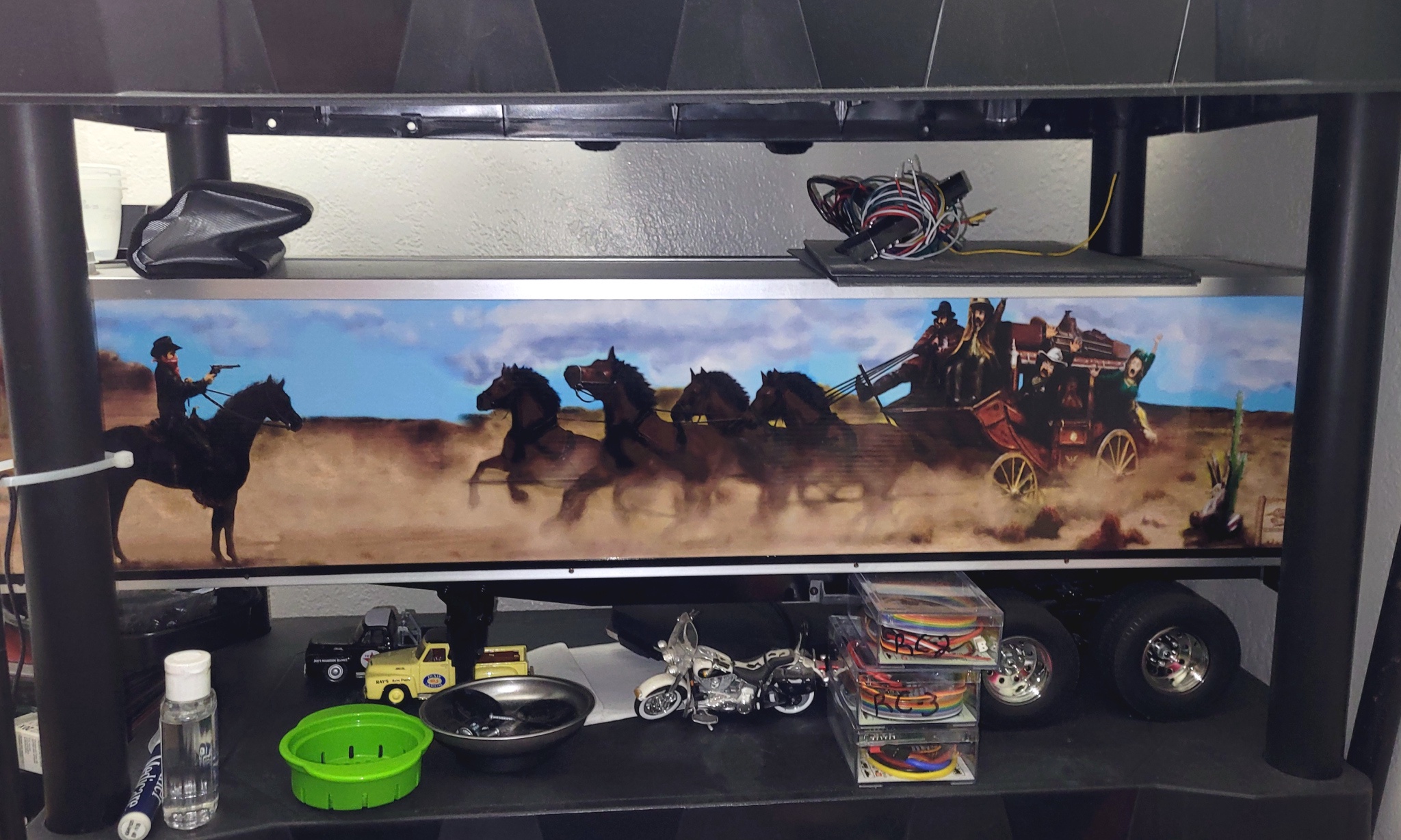 A detailed 1/14th scale model of the Smokey and the Bandit trailer.